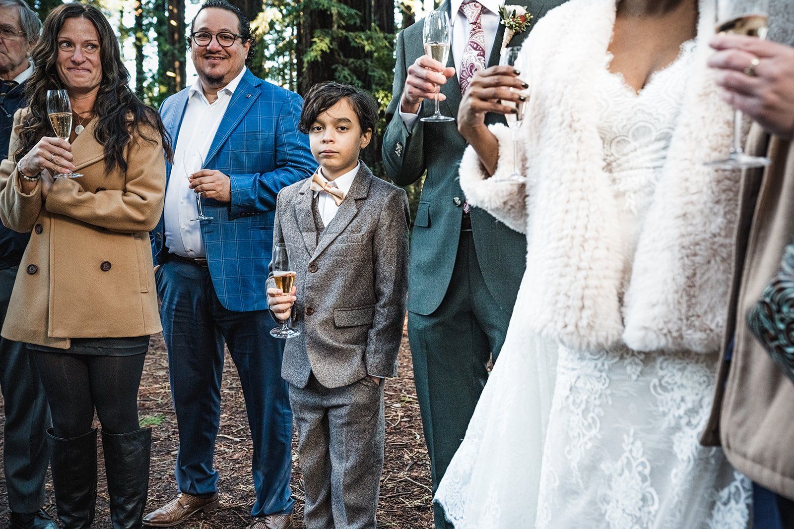 redwoods park ceremony + graduate berkeley reception (with a bus), Portraits and a First Dance in the Grove