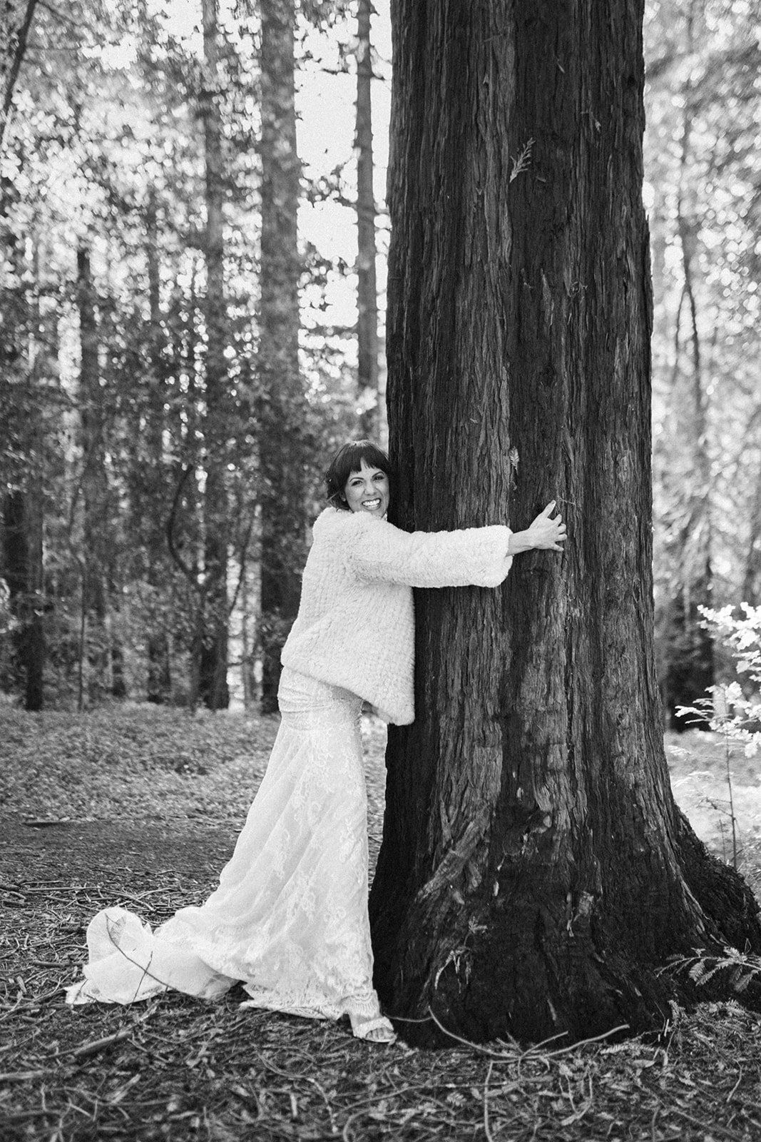 redwoods park ceremony + graduate berkeley reception (with a bus), Portraits and a First Dance in the Grove