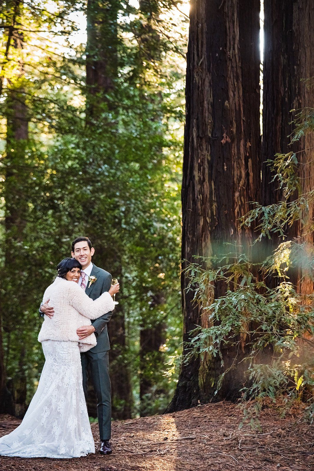 redwoods park ceremony + graduate berkeley reception (with a bus), Portraits and a First Dance in the Grove