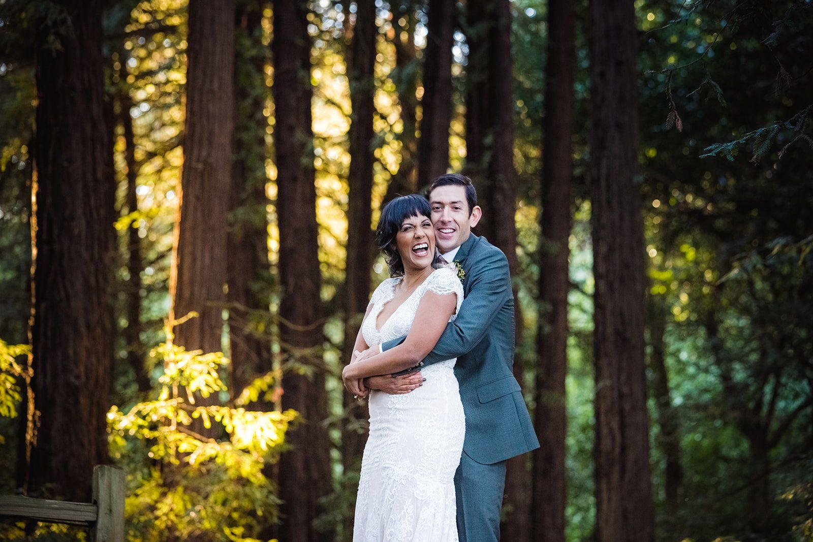 redwoods park ceremony + graduate berkeley reception (with a bus), Portraits and a First Dance in the Grove