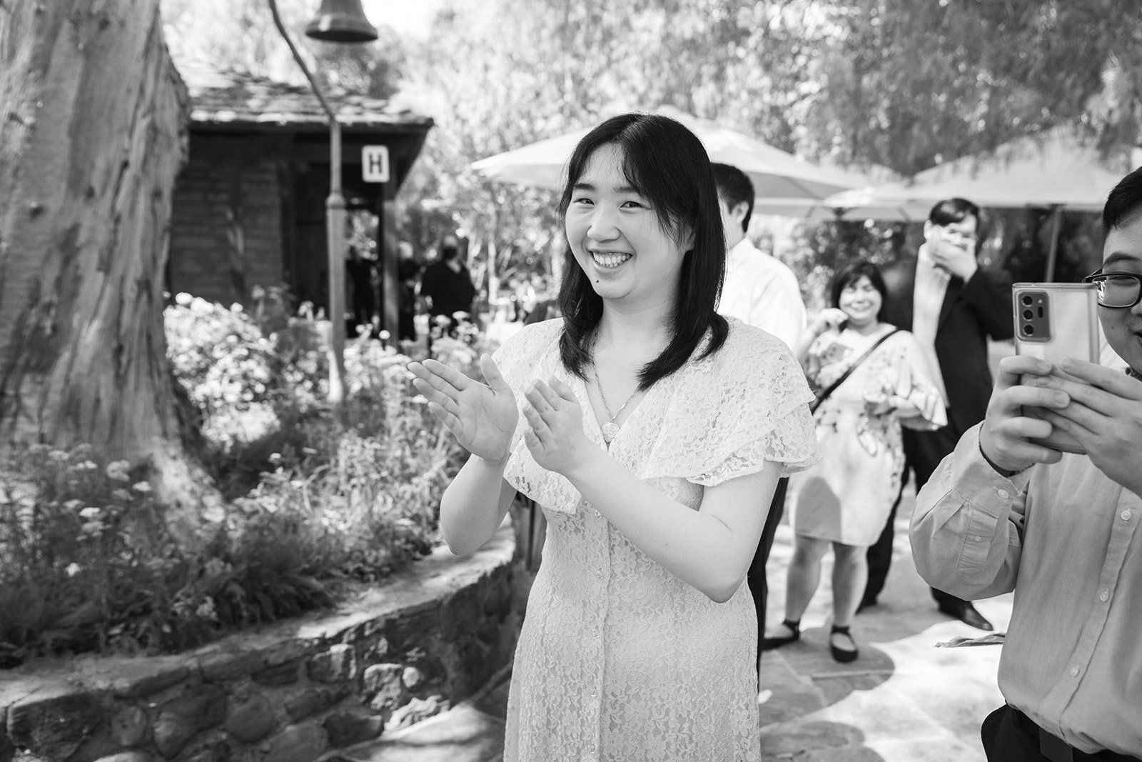 adobe mission vineyard wedding at cline family cellars, Lunch, Toasts, and Cake Under the Trees