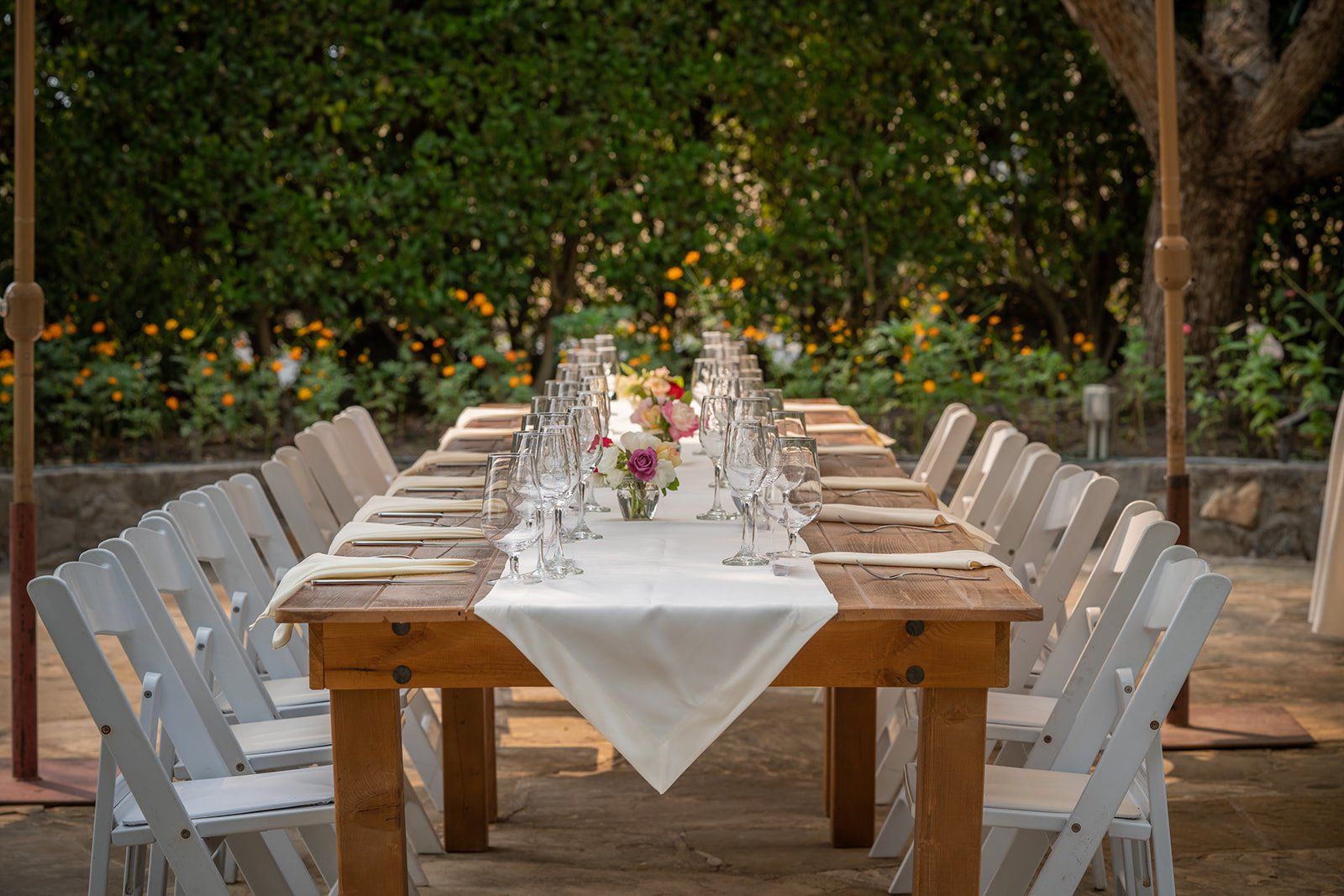 adobe mission vineyard wedding at cline family cellars, Lunch, Toasts, and Cake Under the Trees