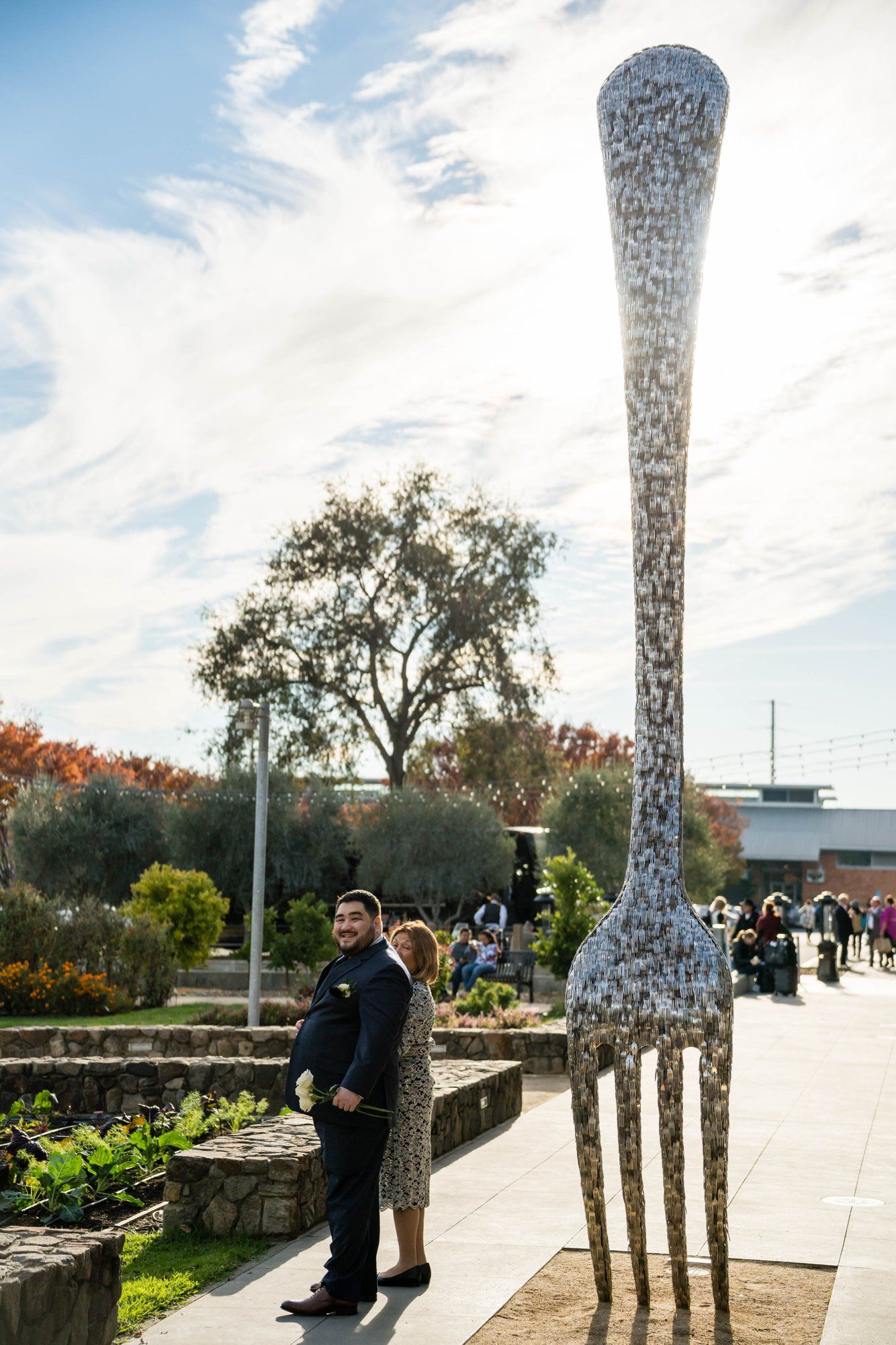 A culinary micro wedding at the CIA at Copia, Portraits on the Copia Grounds