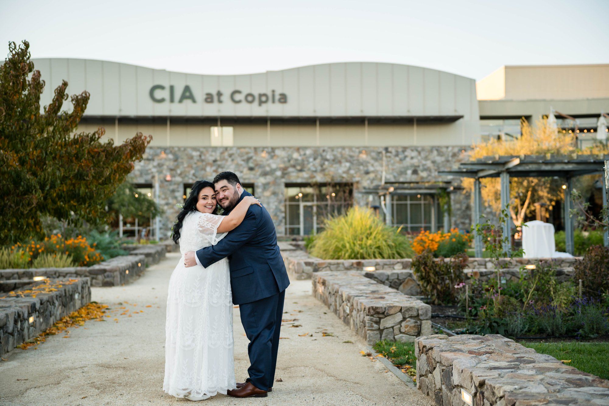 culinary micro wedding at the CIA at copia, napa, Portraits on the Copia Grounds