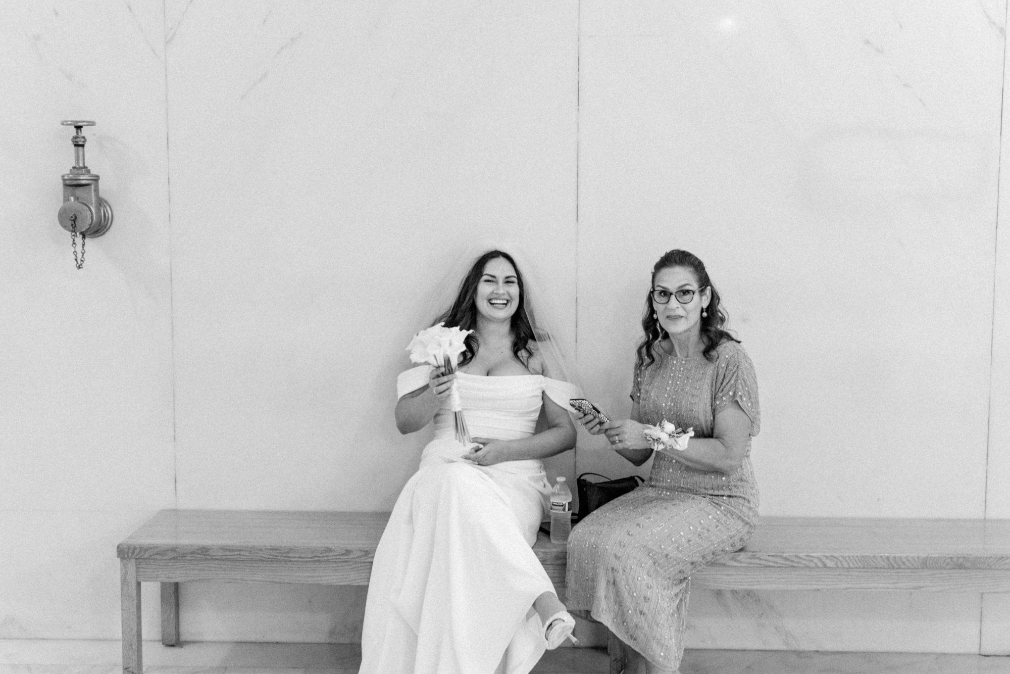 multicultural city hall elopement, Portraits Through the Multicultural City Hall Landmark
