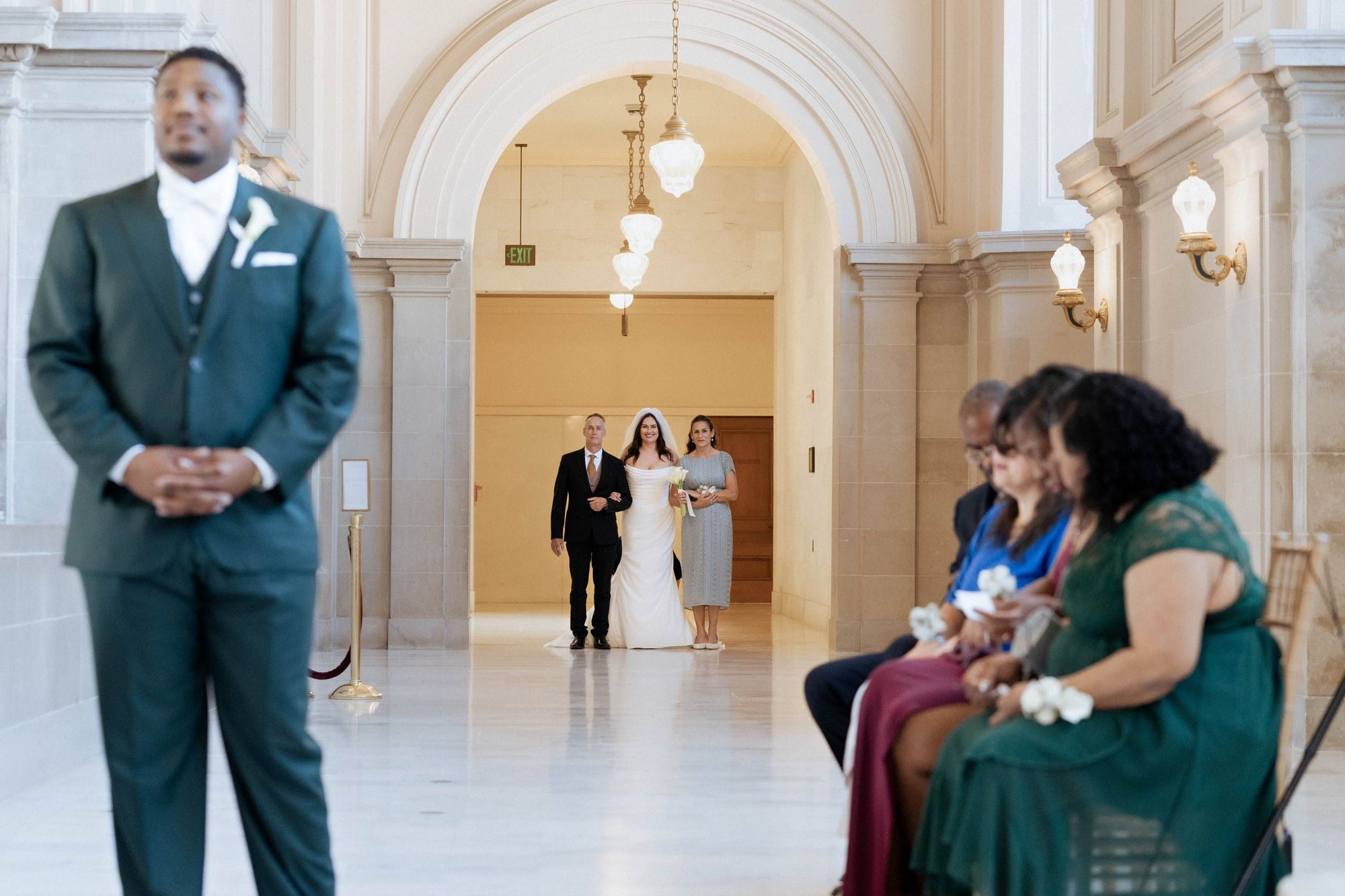 multicultural city hall elopement, Married Under the Dome, an Interracial SF City Hall Elopement