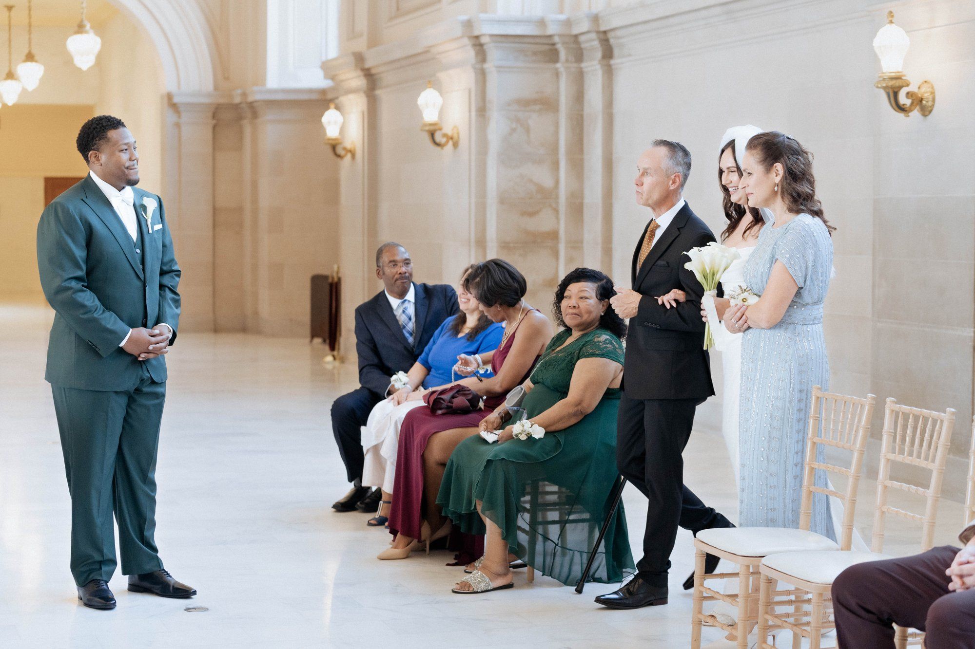 multicultural city hall elopement, Married Under the Dome, an Interracial SF City Hall Elopement