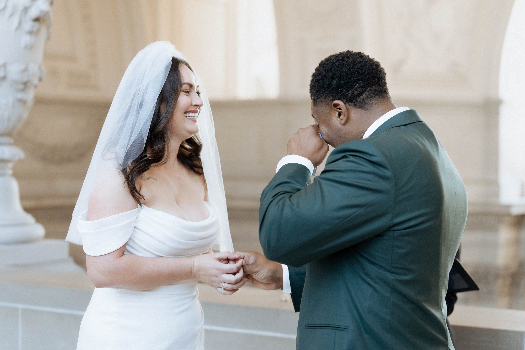 multicultural city hall elopement, Married Under the Dome, an Interracial SF City Hall Elopement