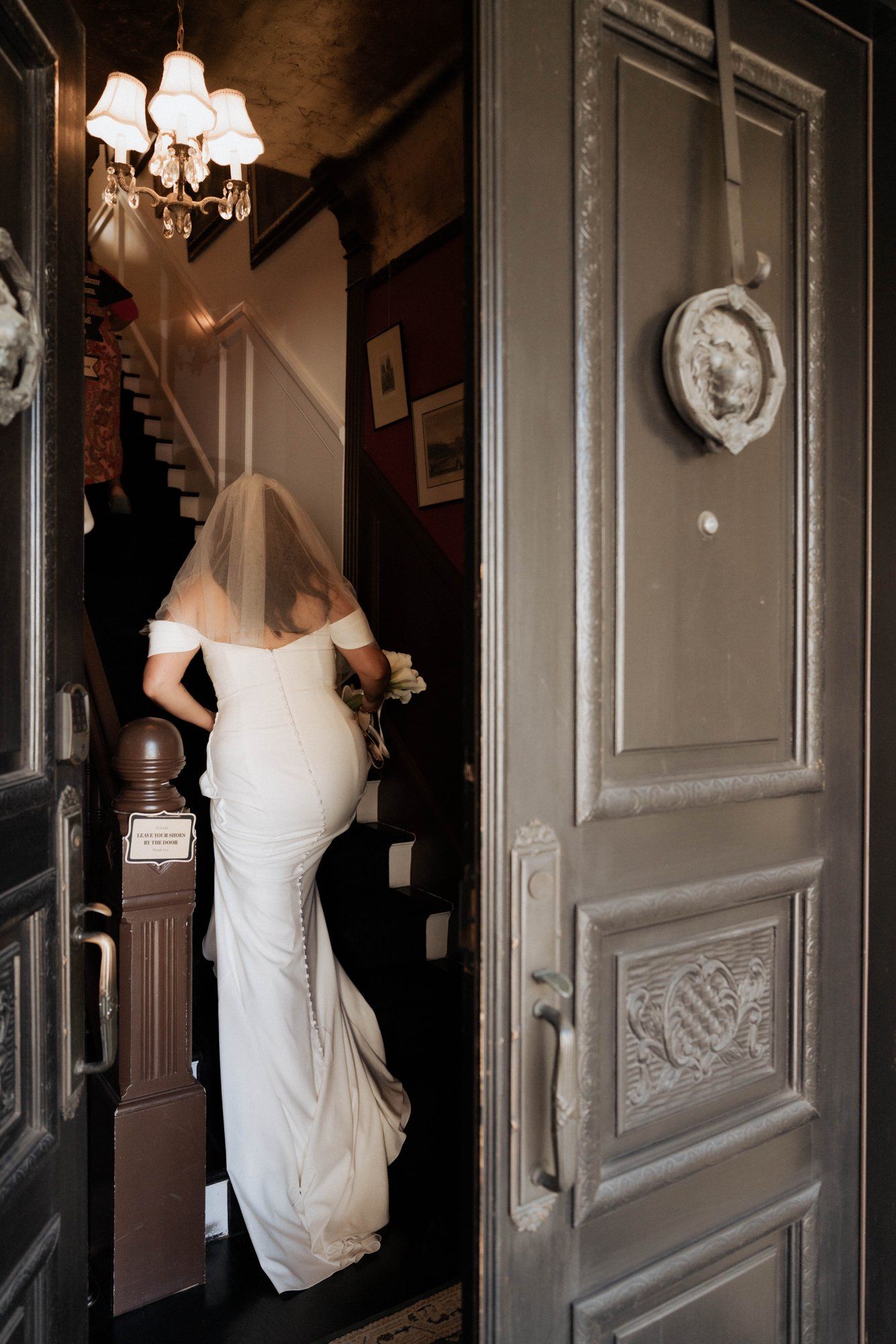 multicultural city hall elopement, Getting Ready on Lyon Street
