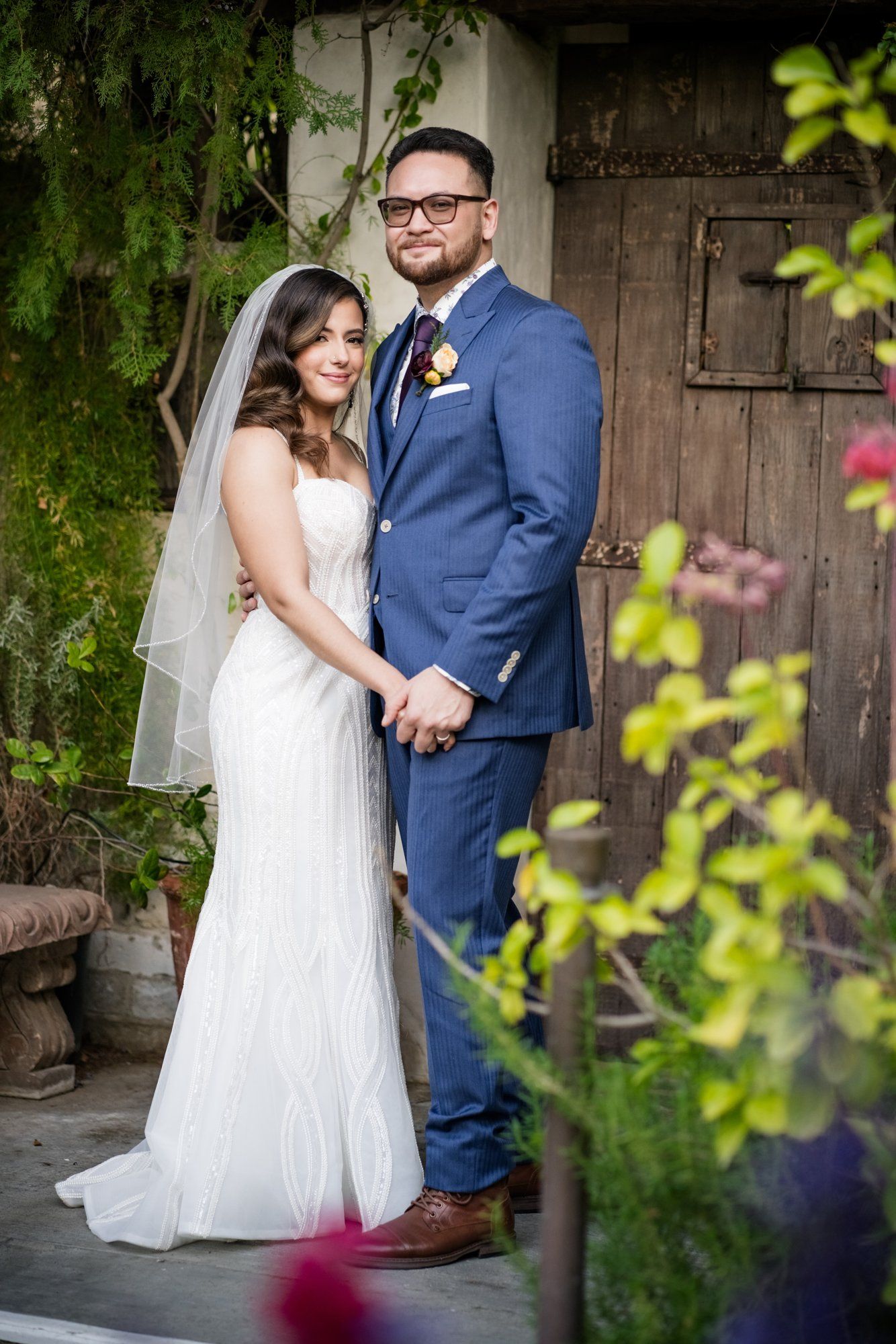 desert estate micro wedding at casa de monte vista, palm springs, Portraits Around the Estate at Dusk