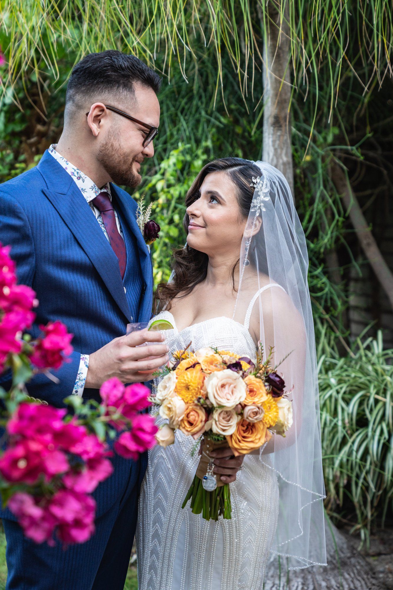 desert estate micro wedding at casa de monte vista, palm springs, Portraits Around the Estate at Dusk