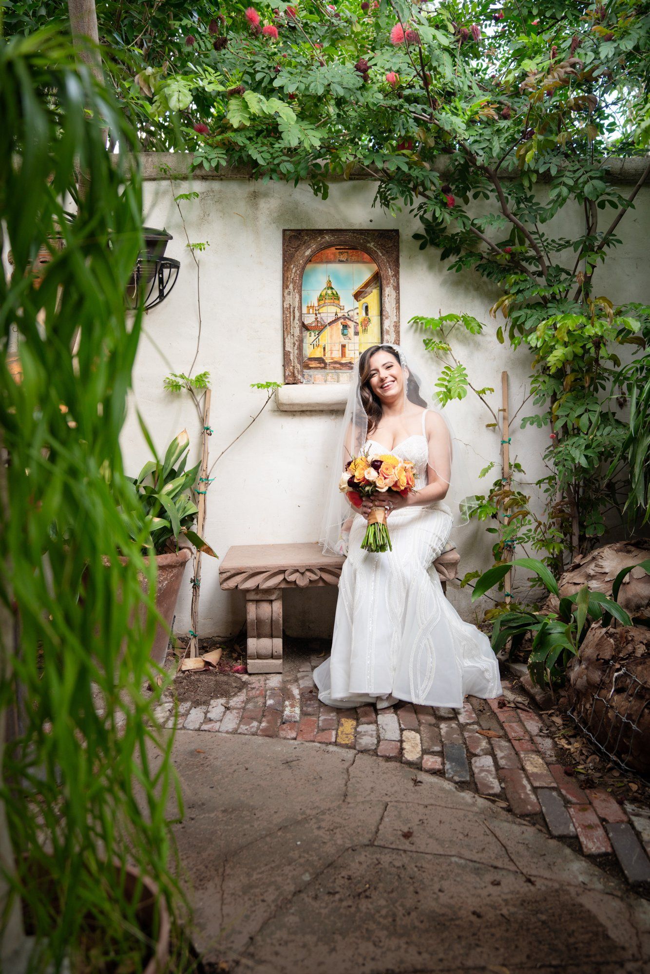 desert estate micro wedding at casa de monte vista, palm springs, Portraits Around the Estate at Dusk
