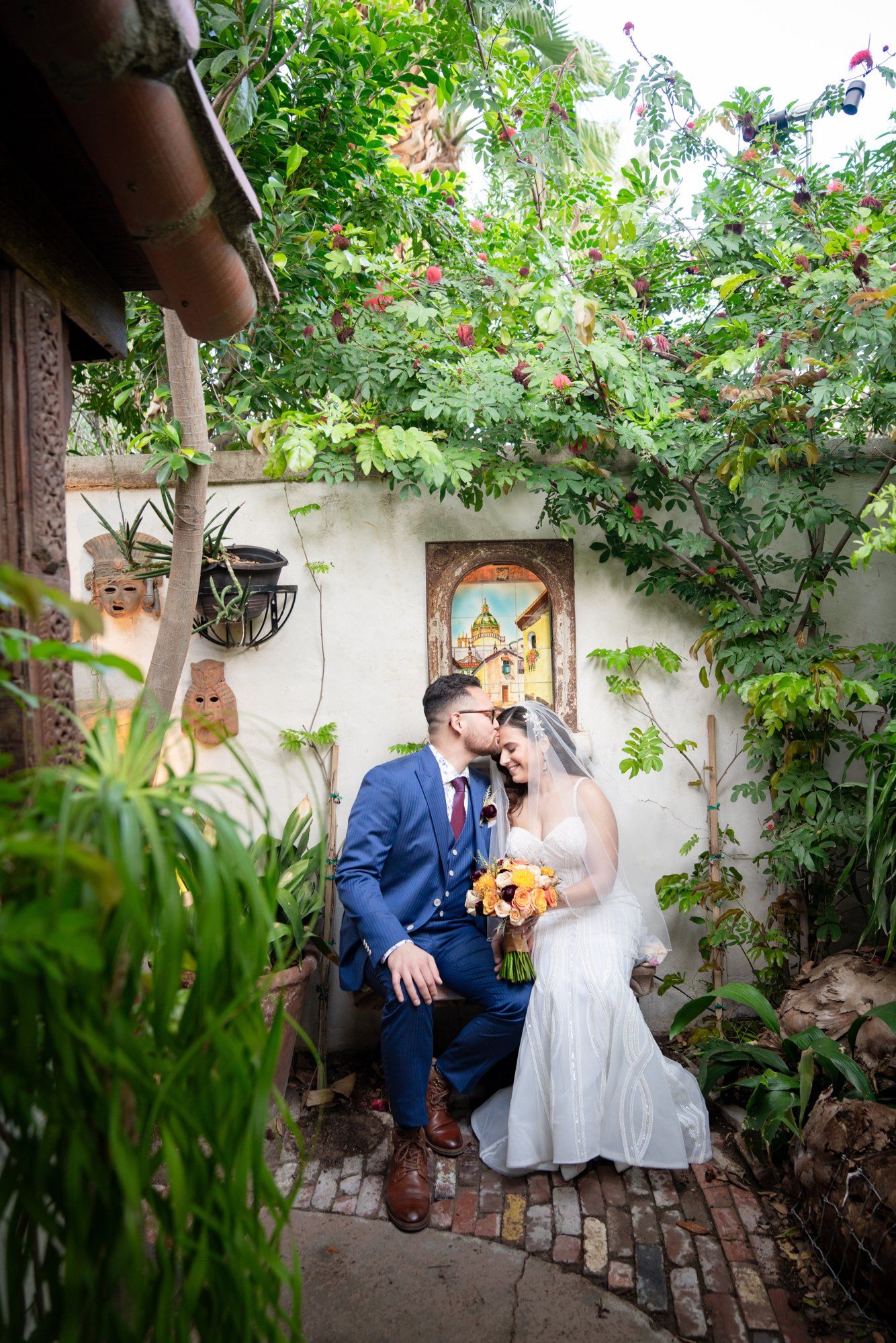desert estate micro wedding at casa de monte vista, palm springs, Portraits Around the Estate at Dusk