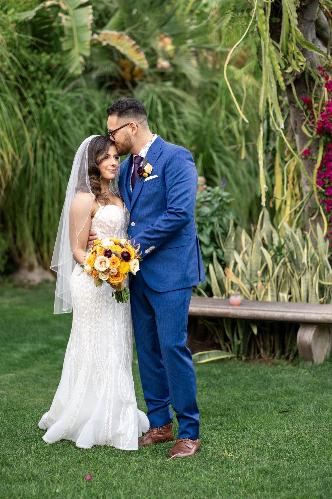 desert estate micro wedding at casa de monte vista, palm springs, Portraits Around the Estate at Dusk