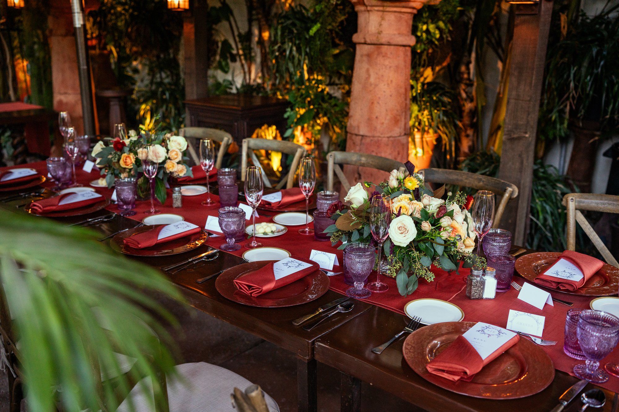 desert estate micro wedding at casa de monte vista, palm springs, Dinner, Dances, and the Long Table