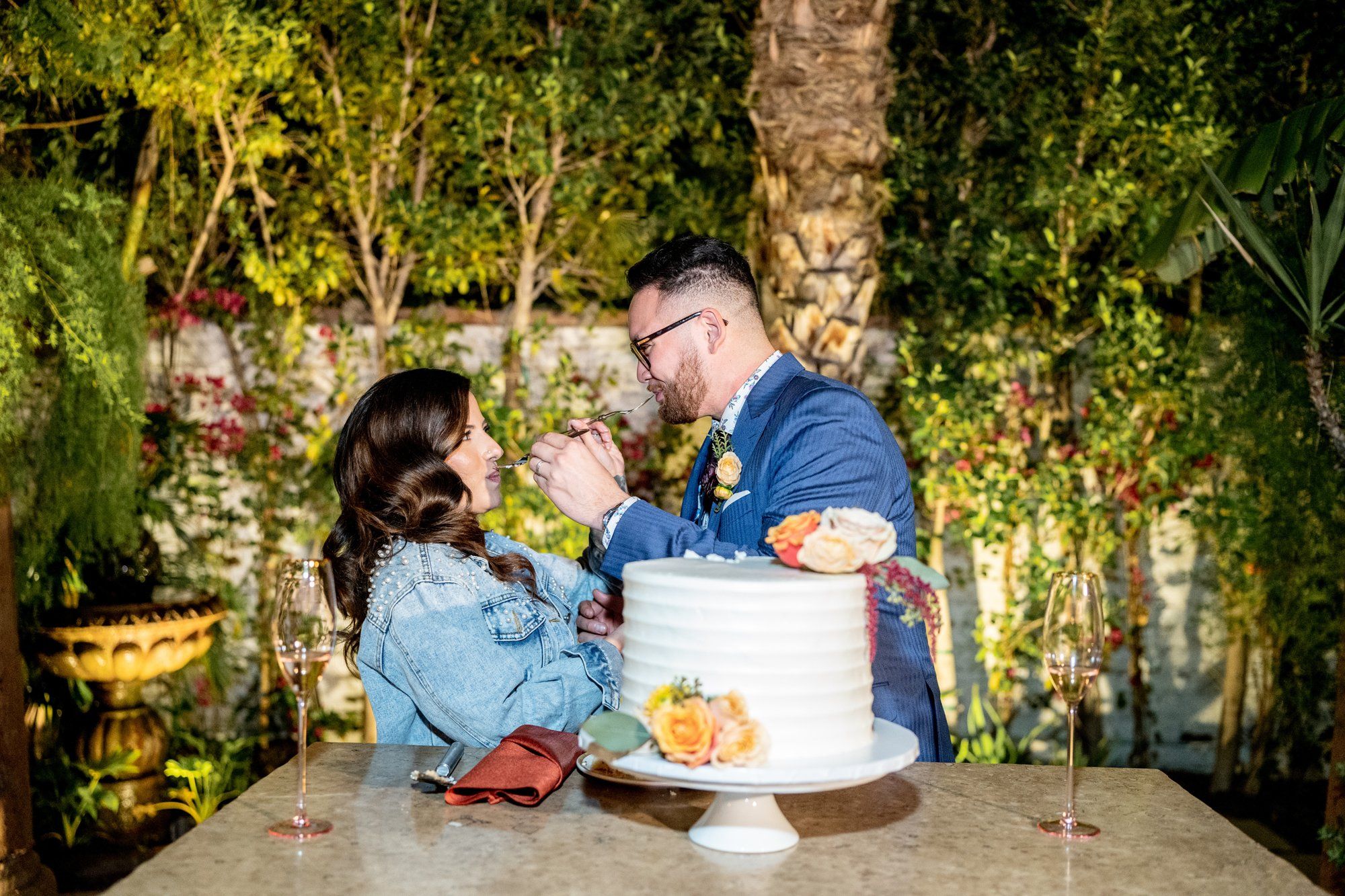 desert estate micro wedding at casa de monte vista, palm springs, Portraits Around the Estate at Dusk