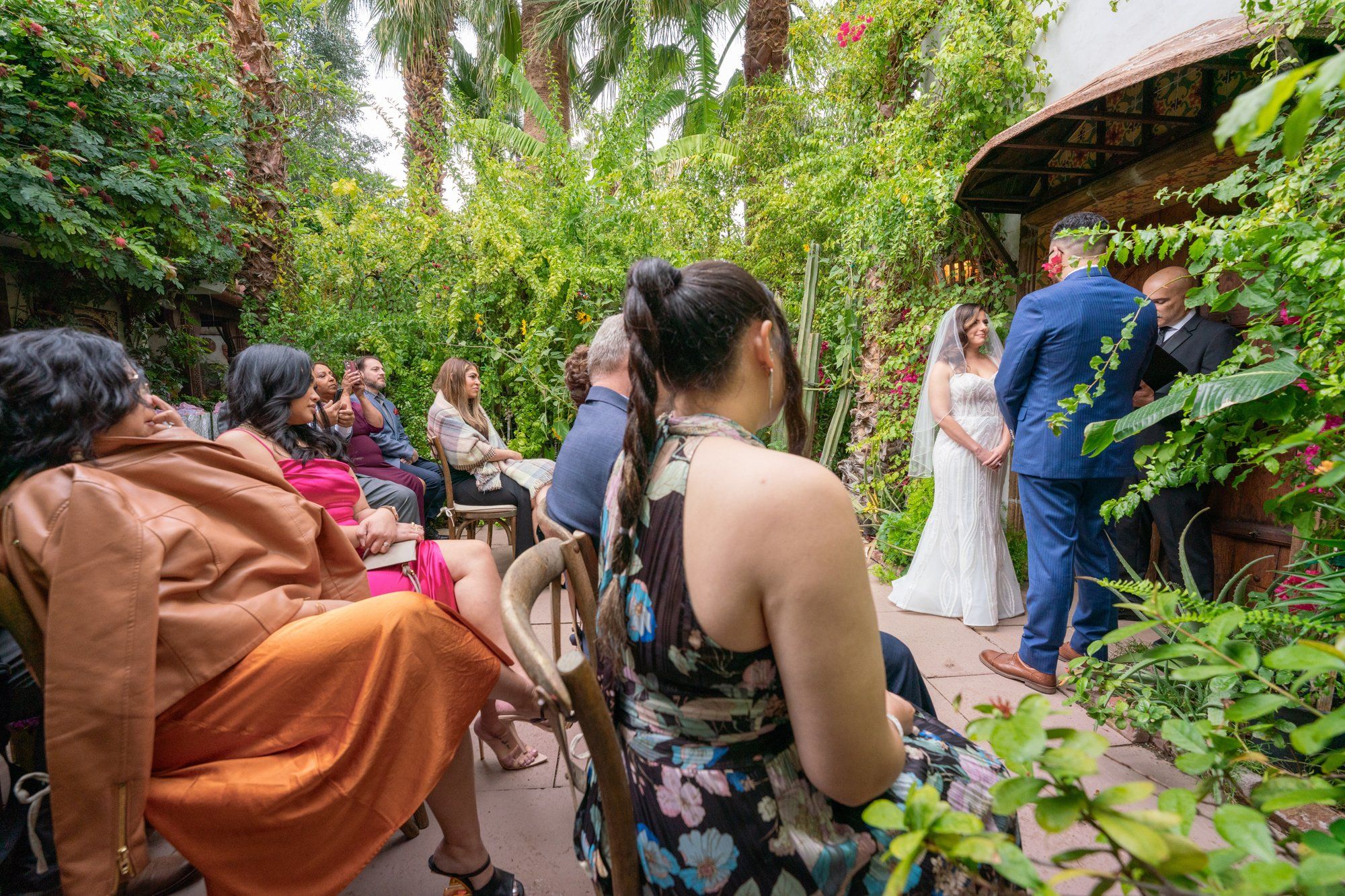 desert estate micro wedding at casa de monte vista, Married in the Casa de Monte Vista Garden