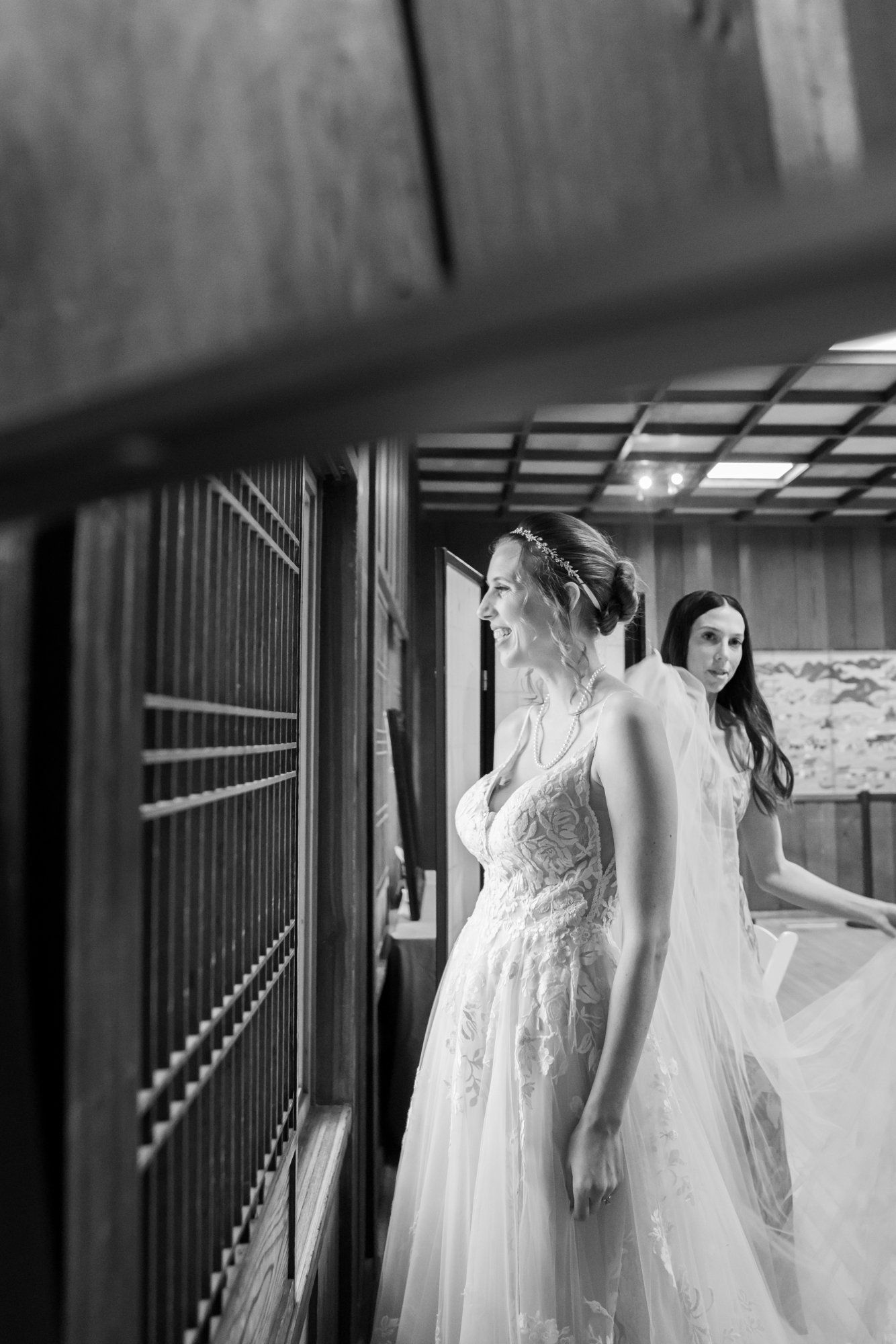 full day in a japanese garden at hakone (28 guests, ceremony + reception), Getting Ready in the Japanese Garden
