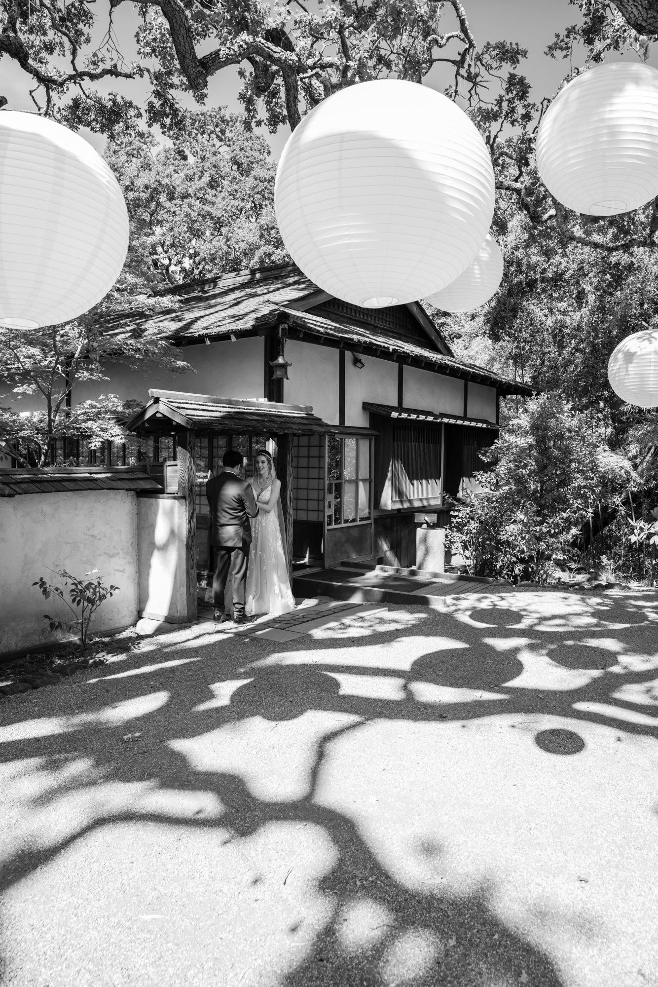 full day in a japanese garden at hakone (28 guests, ceremony + reception), Portraits Along the Stone Paths