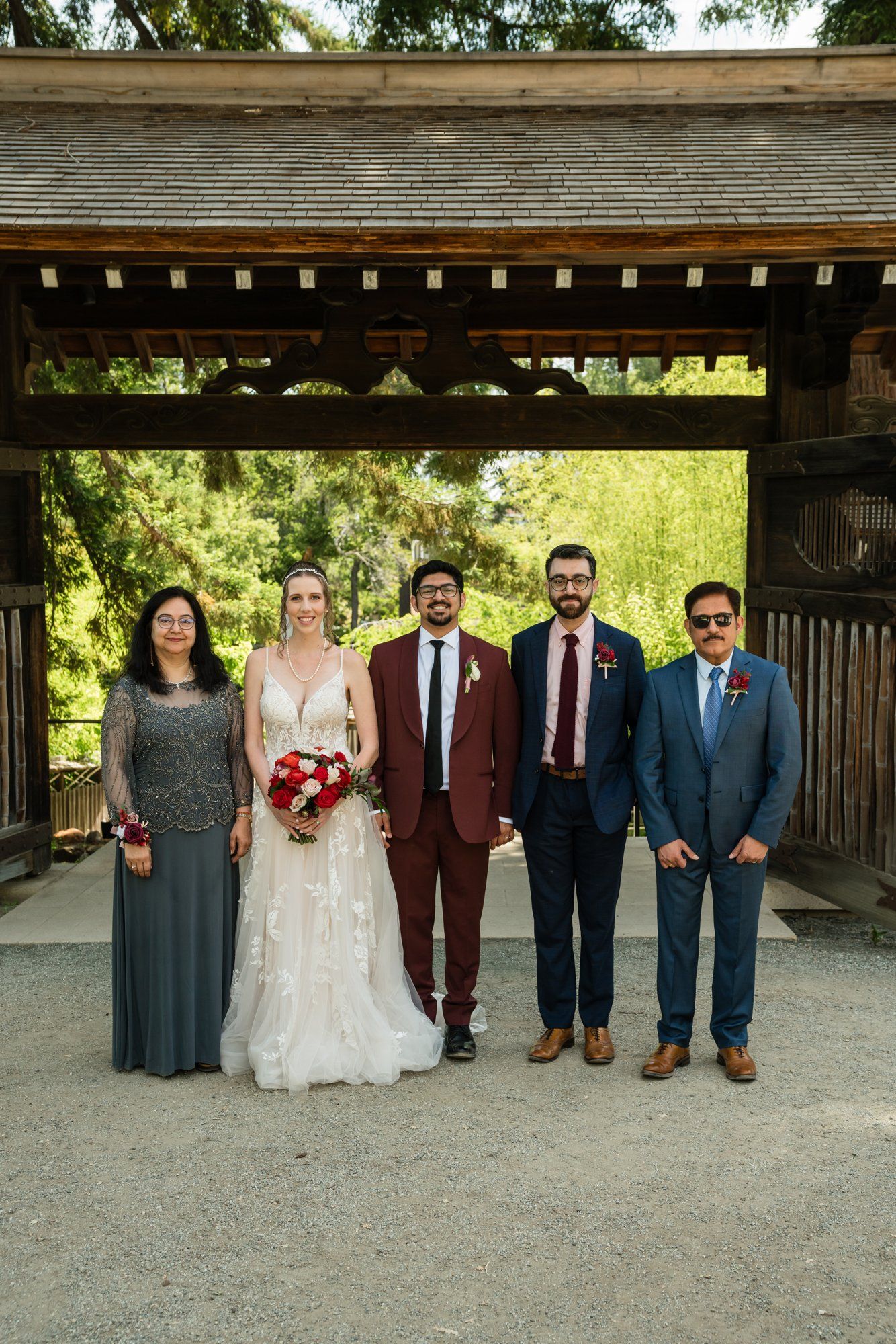 full day in a japanese garden at hakone (28 guests, ceremony + reception), Portraits Along the Stone Paths