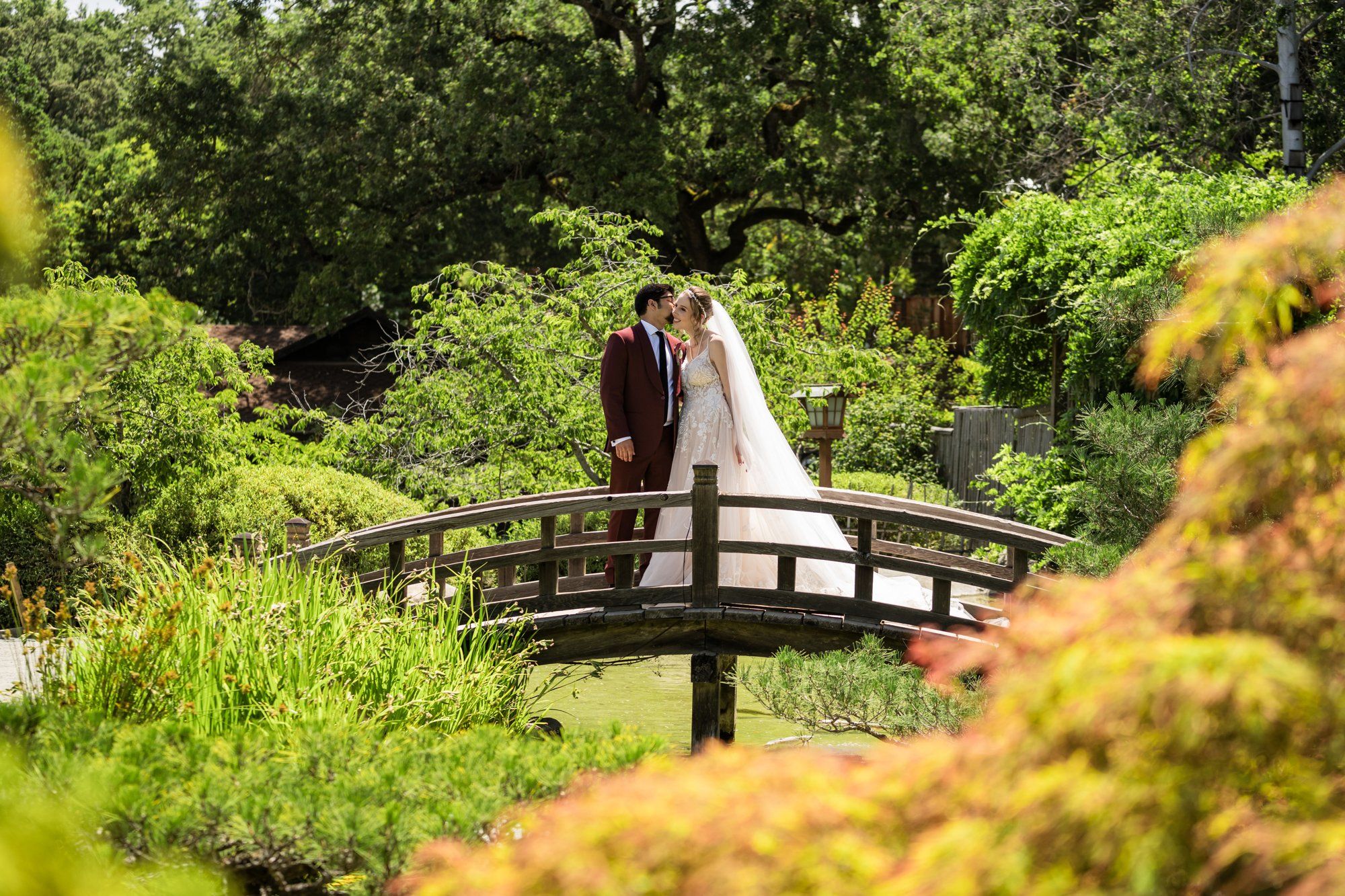 full day in a japanese garden at hakone (28 guests, ceremony + reception), Portraits Along the Stone Paths