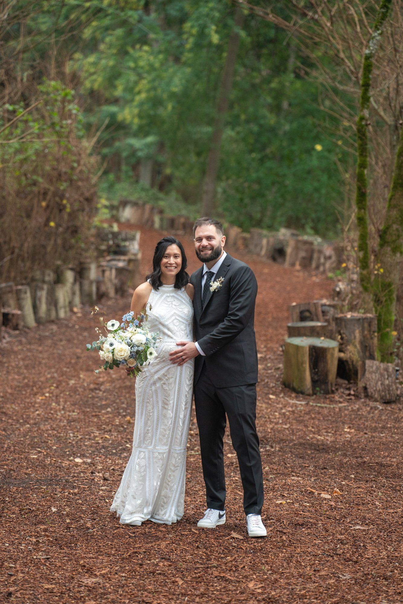 A foggy-January winter wedding at Sand Rock Farm, Portraits Among the Winter Redwoods