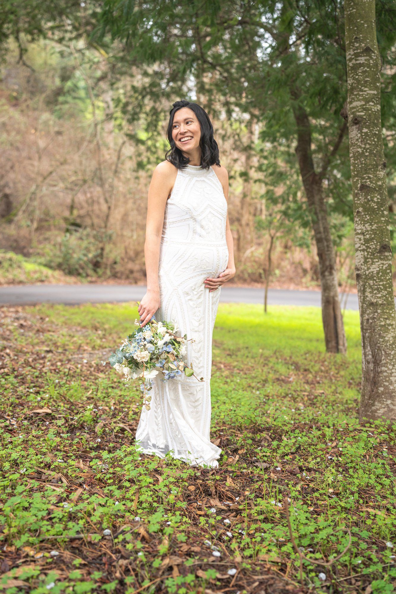 winter wedding at sand rock farm (january, 50 guests), Family Among the Redwoods