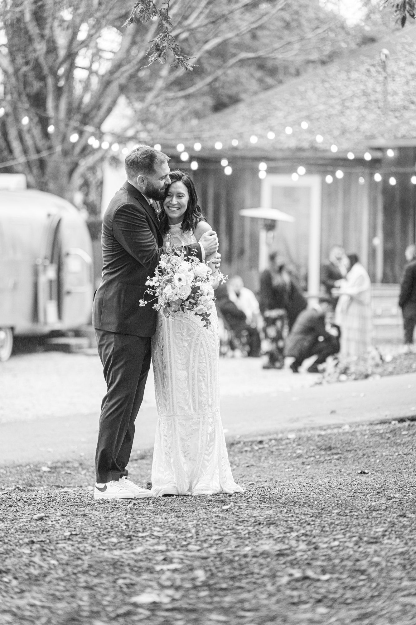 winter wedding at sand rock farm (january, 50 guests), Family Among the Redwoods