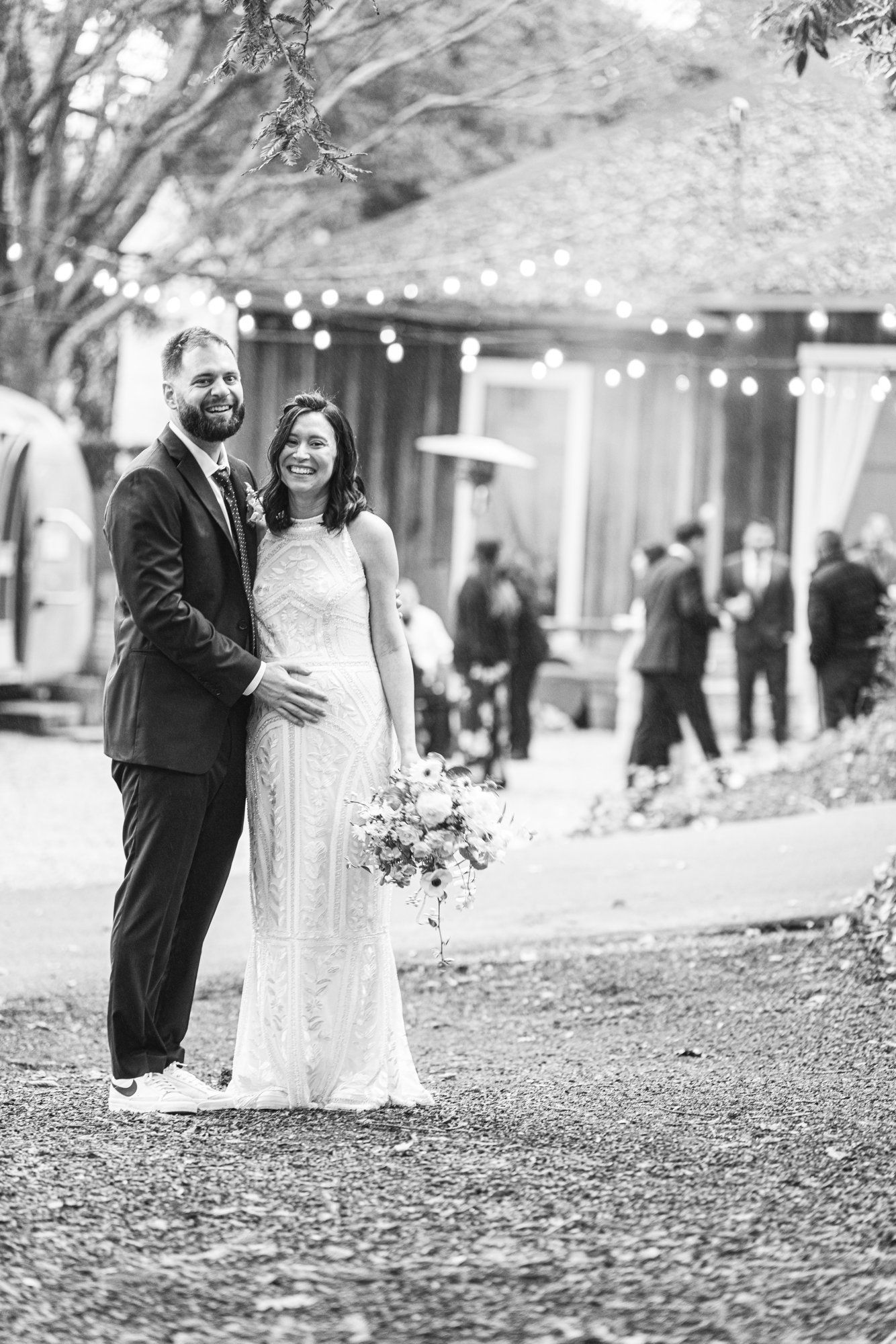 winter wedding at sand rock farm (january, 50 guests), Family Among the Redwoods