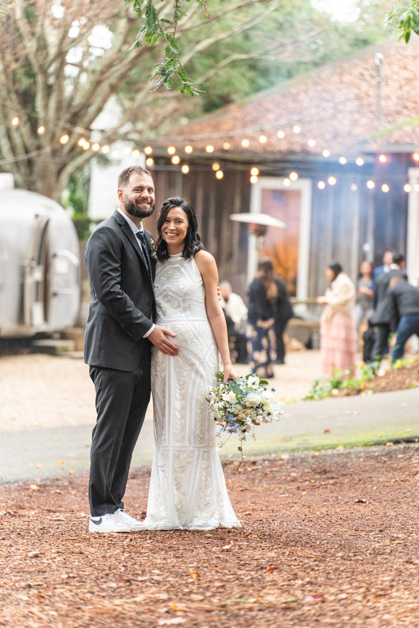winter wedding at sand rock farm (january, 50 guests), Family Among the Redwoods