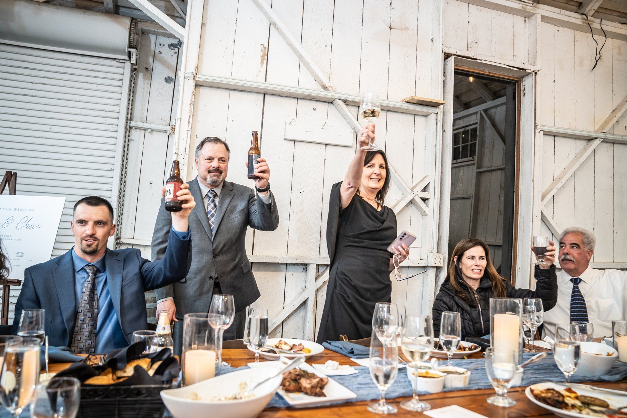 winter wedding at sand rock farm (january, 50 guests), A Winter Barn Wedding Reception in Aptos