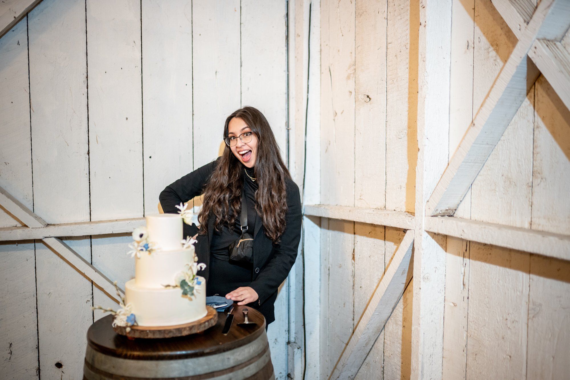 winter wedding at sand rock farm (january, 50 guests), A Winter Barn Wedding Reception in Aptos