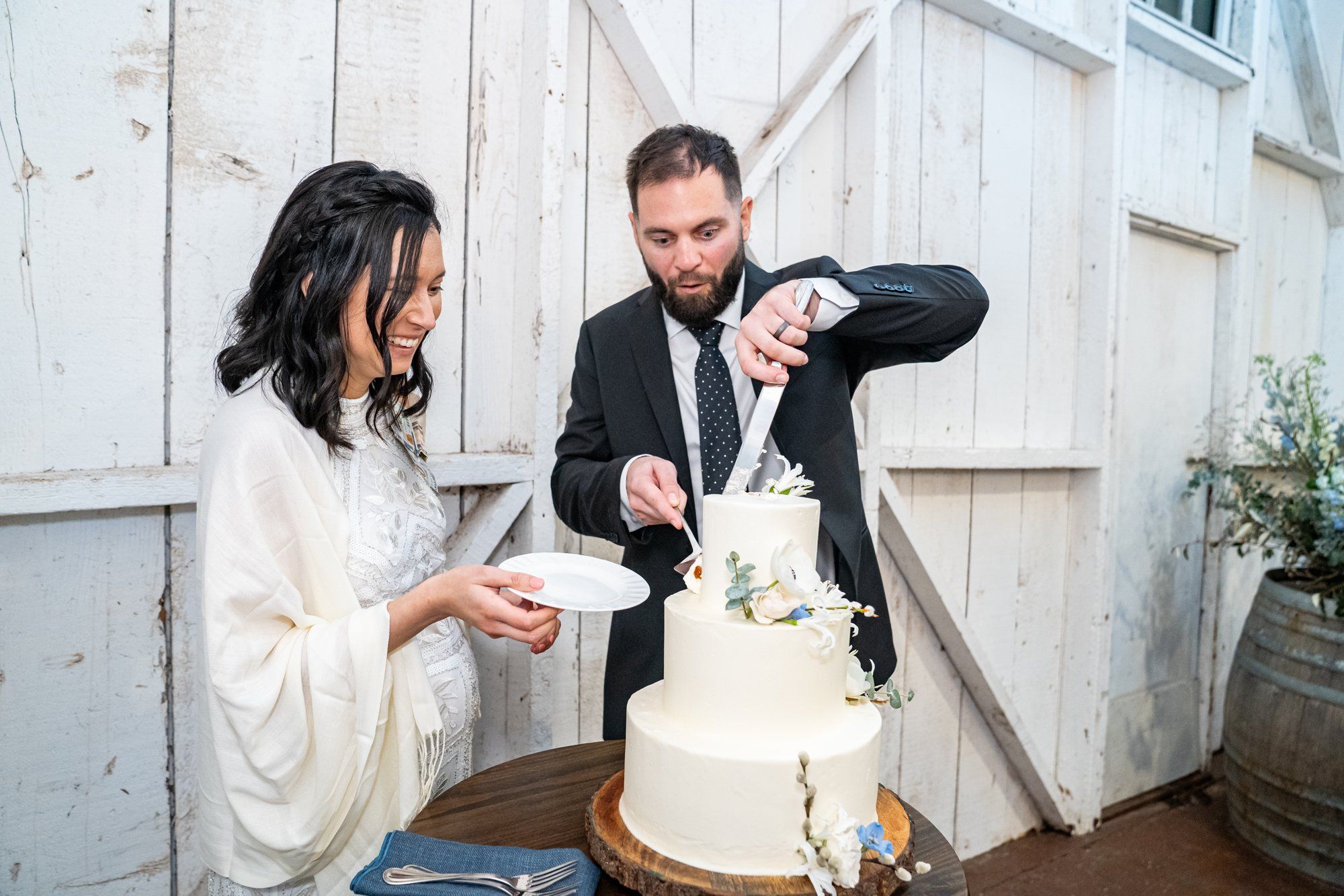 winter wedding at sand rock farm (january, 50 guests), A Winter Barn Wedding Reception in Aptos