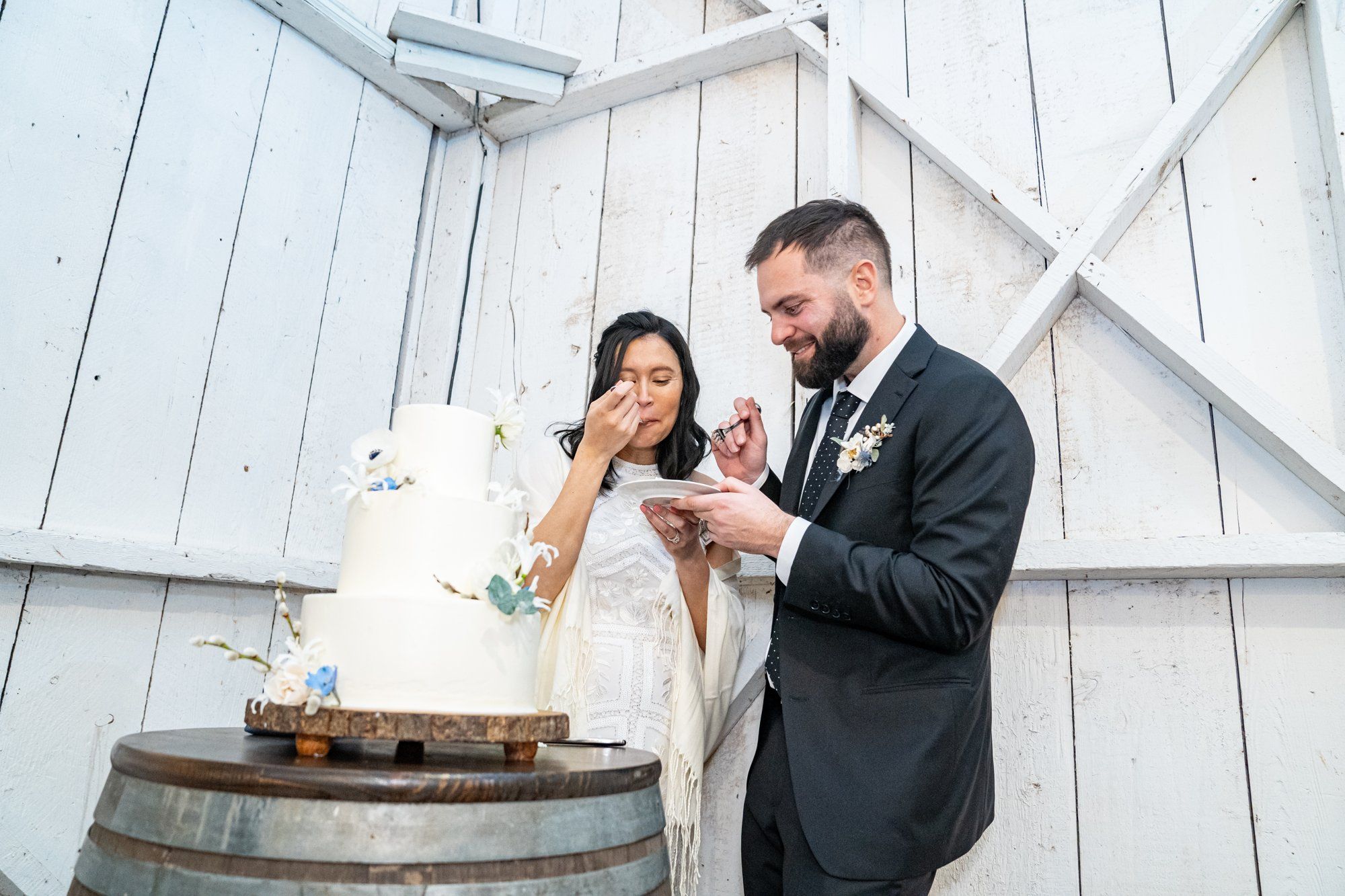 winter wedding at sand rock farm (january, 50 guests), A Winter Barn Wedding Reception in Aptos
