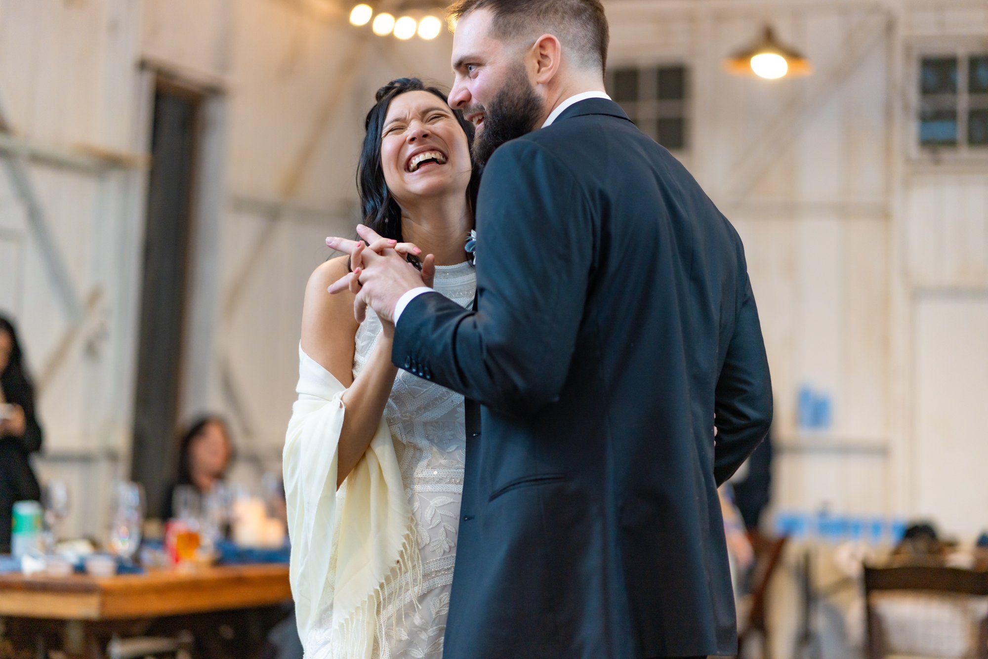 winter wedding at sand rock farm (january, 50 guests), A Winter Barn Wedding Reception in Aptos