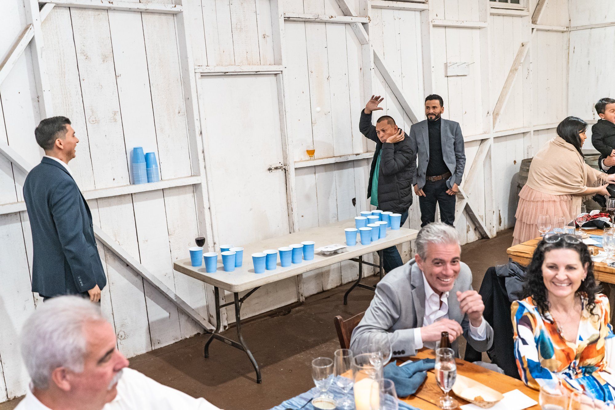 winter wedding at sand rock farm (january, 50 guests), A Winter Barn Wedding Reception in Aptos