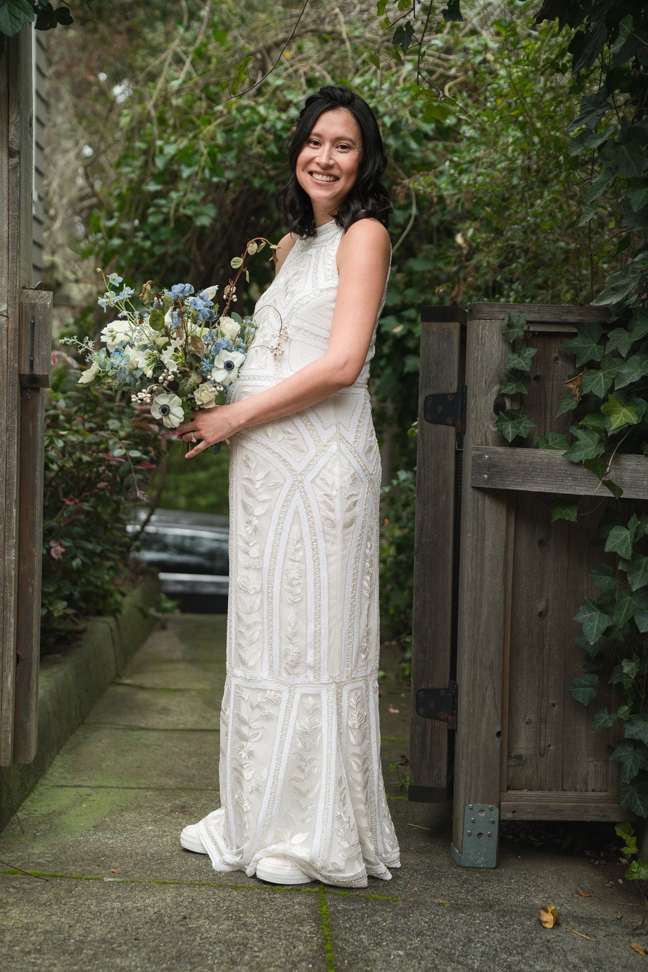 winter wedding at sand rock farm (january, 50 guests), Family Among the Redwoods