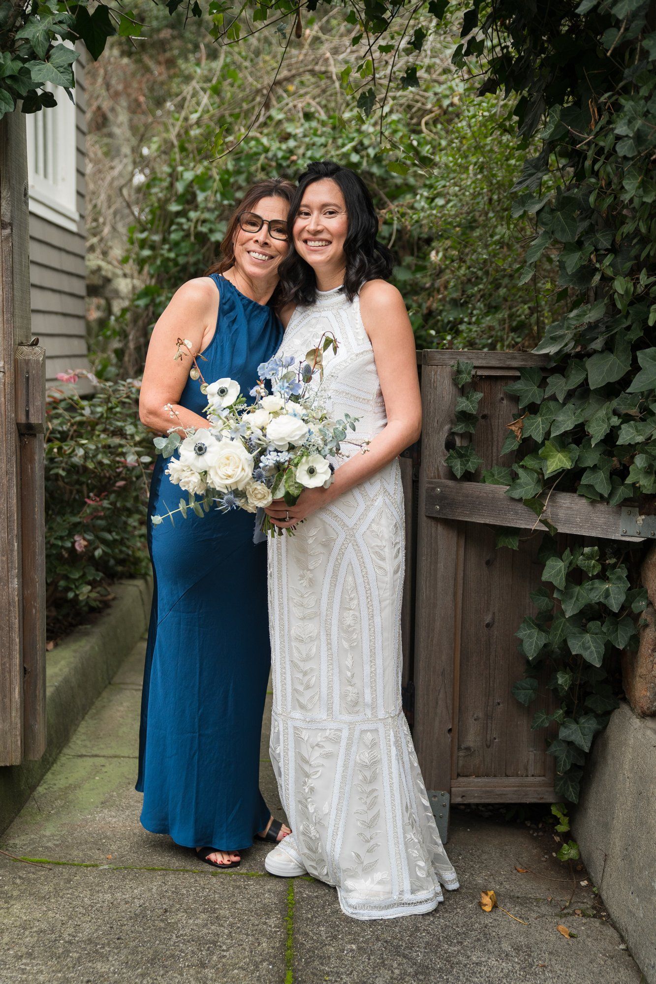 winter wedding at sand rock farm (january, 50 guests), Family Among the Redwoods
