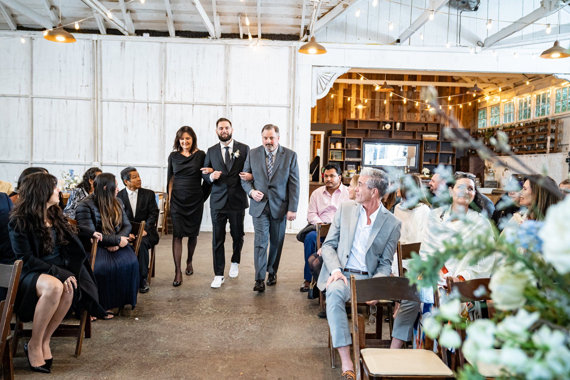 winter wedding at sand rock farm (january, 50 guests), A Foggy-January Redwood Ceremony at Sand Rock Farm