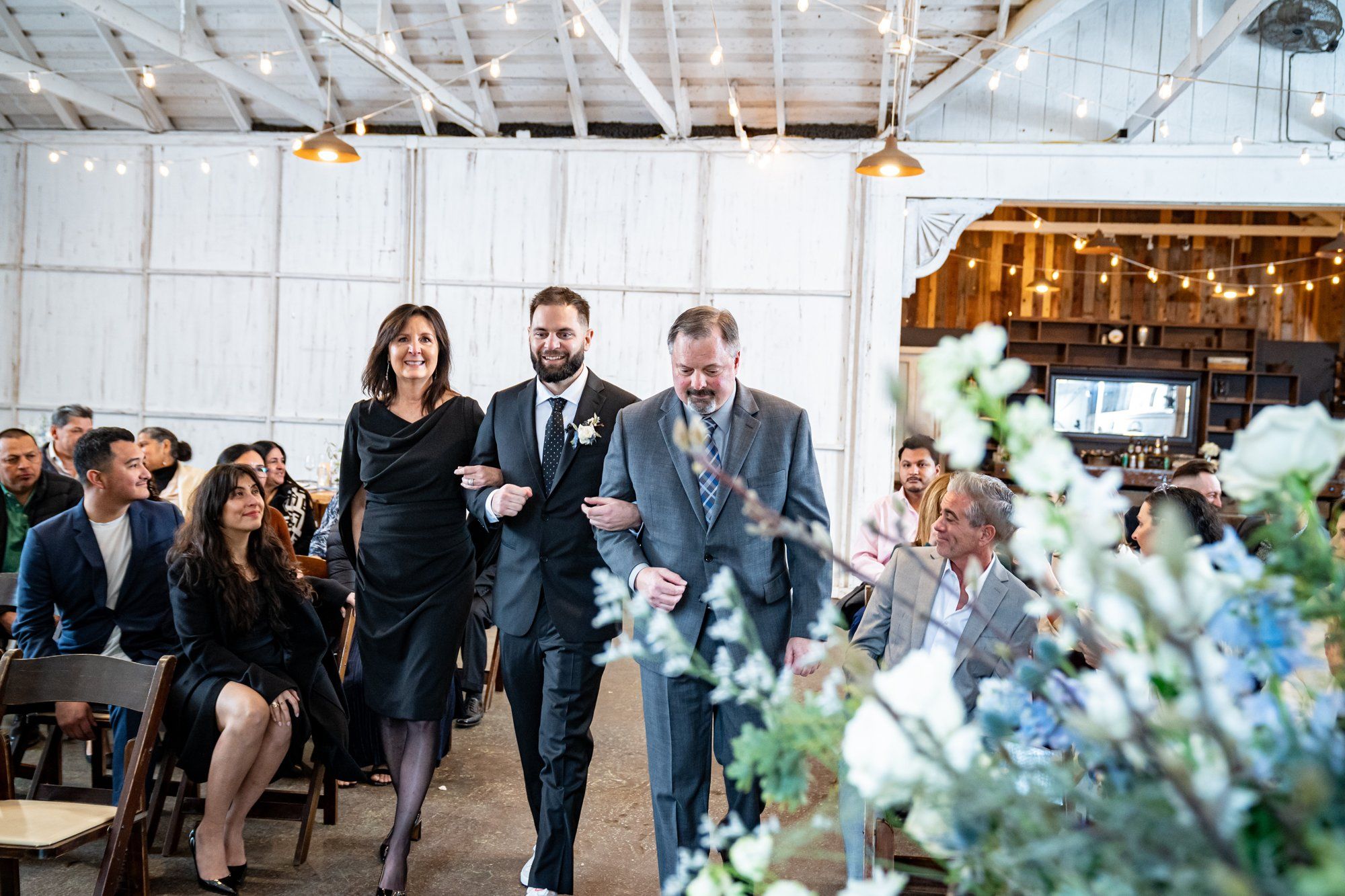 winter wedding at sand rock farm (january, 50 guests), A Foggy-January Redwood Ceremony at Sand Rock Farm
