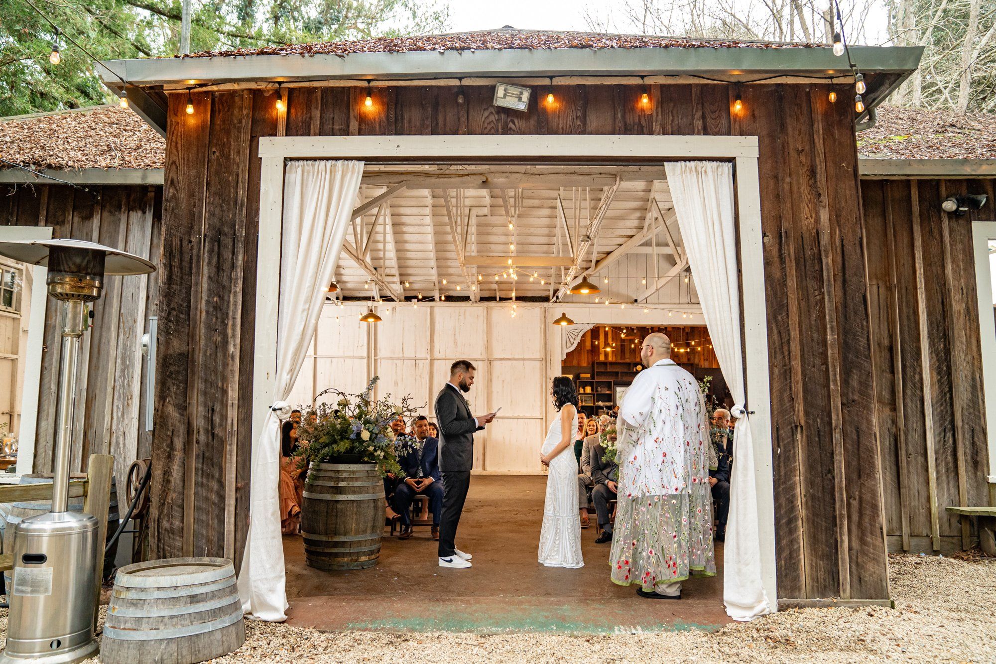 A foggy-January winter wedding at Sand Rock Farm, A Redwood Ceremony at Sand Rock Farm, Aptos