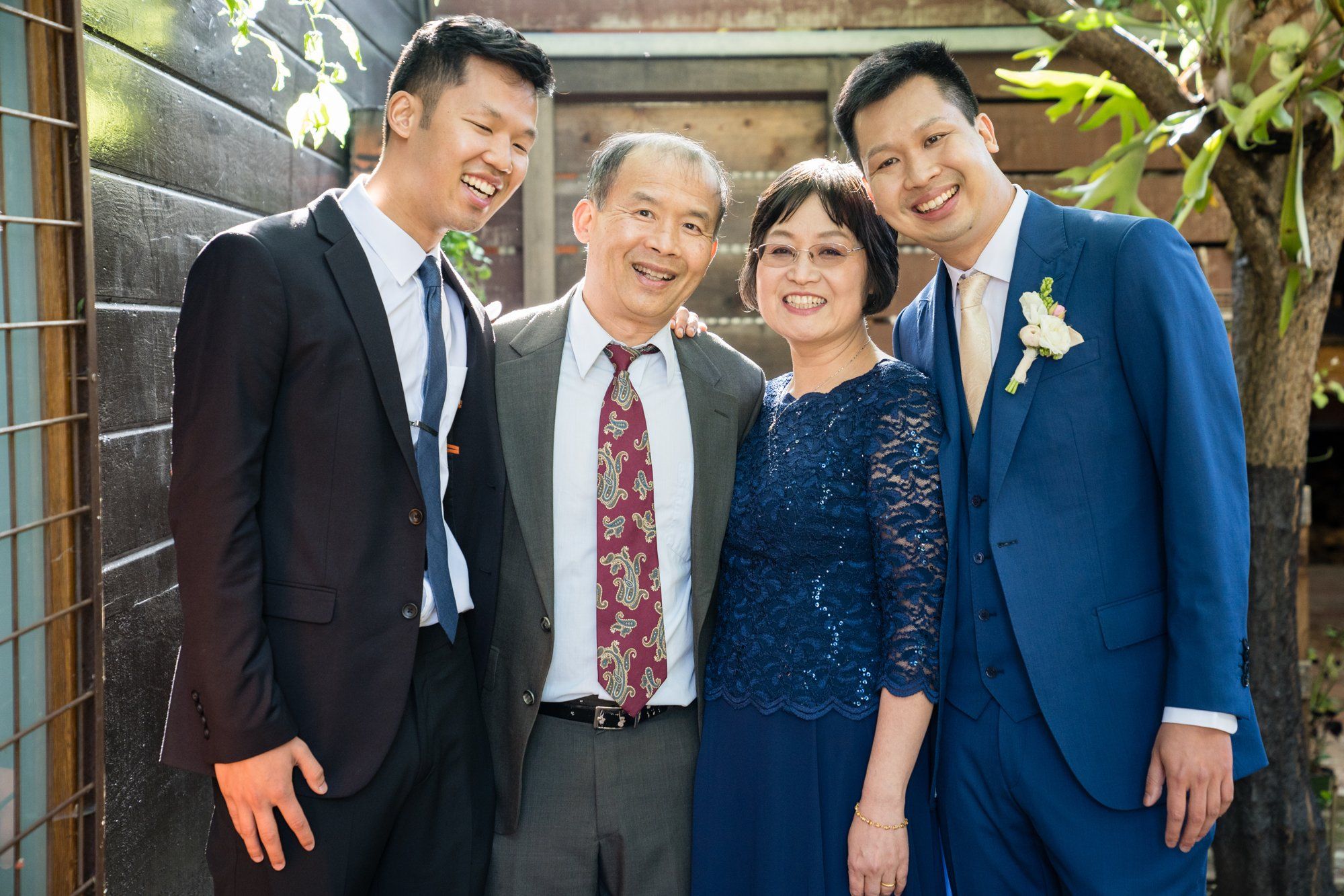 industrial-cafe micro wedding at stable cafe, sf, Portraits on the Garden Patio