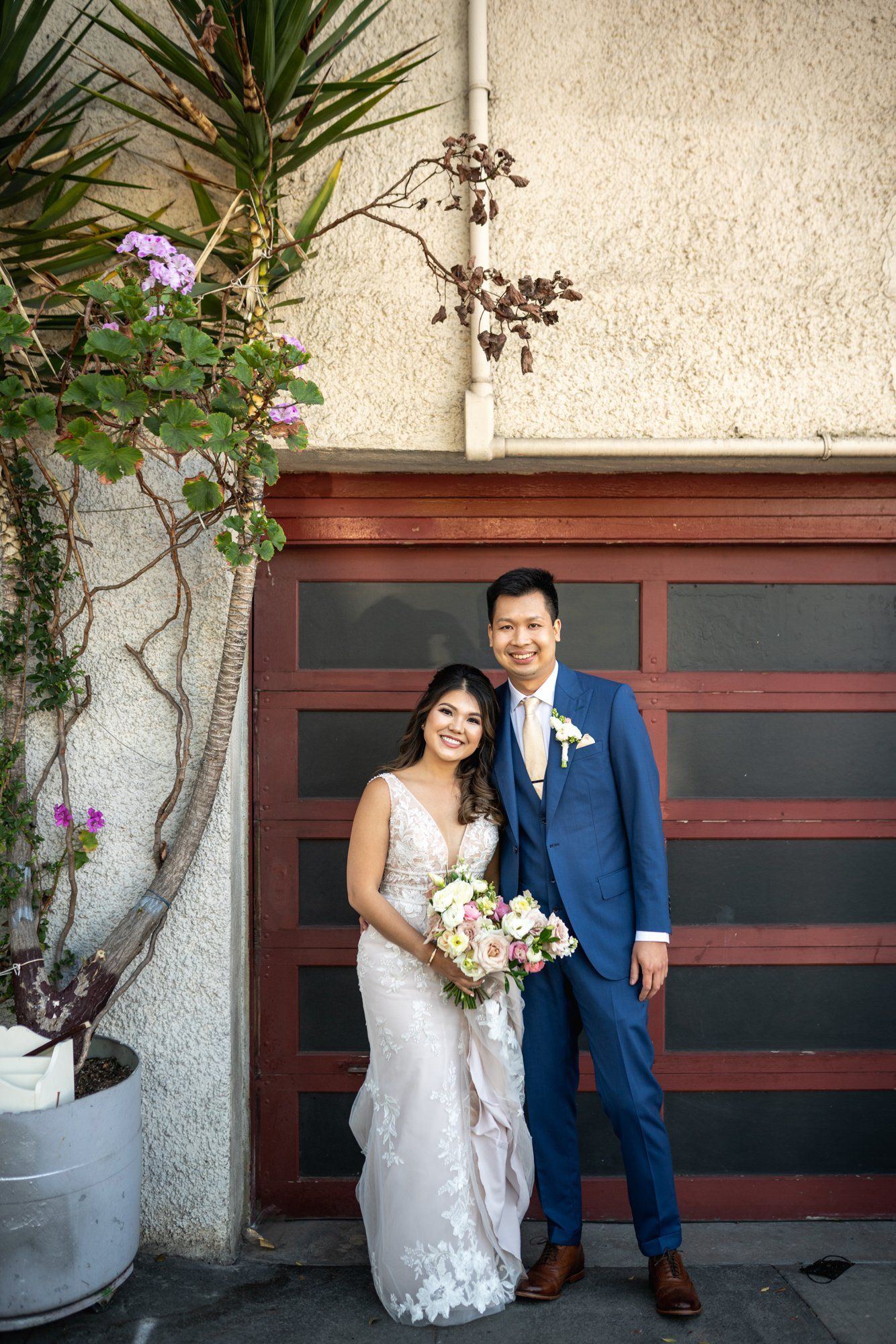 industrial-cafe micro wedding at stable cafe, sf, Portraits on the Garden Patio