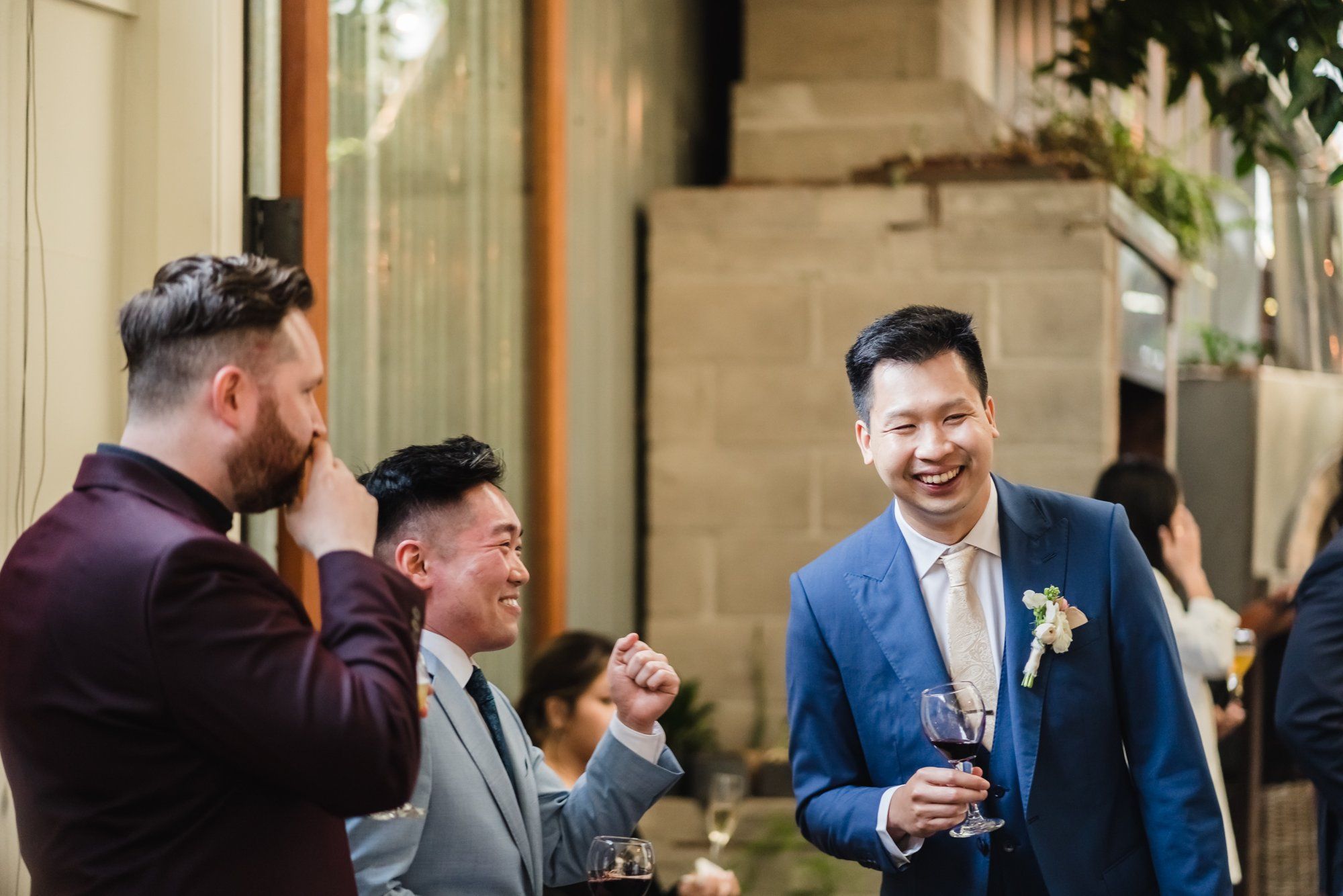 industrial-cafe micro wedding at stable cafe, sf, Portraits on the Garden Patio