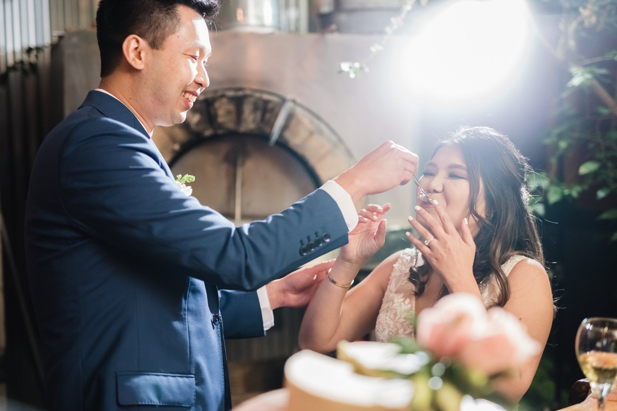 industrial-cafe micro wedding at stable cafe, sf, Portraits on the Garden Patio
