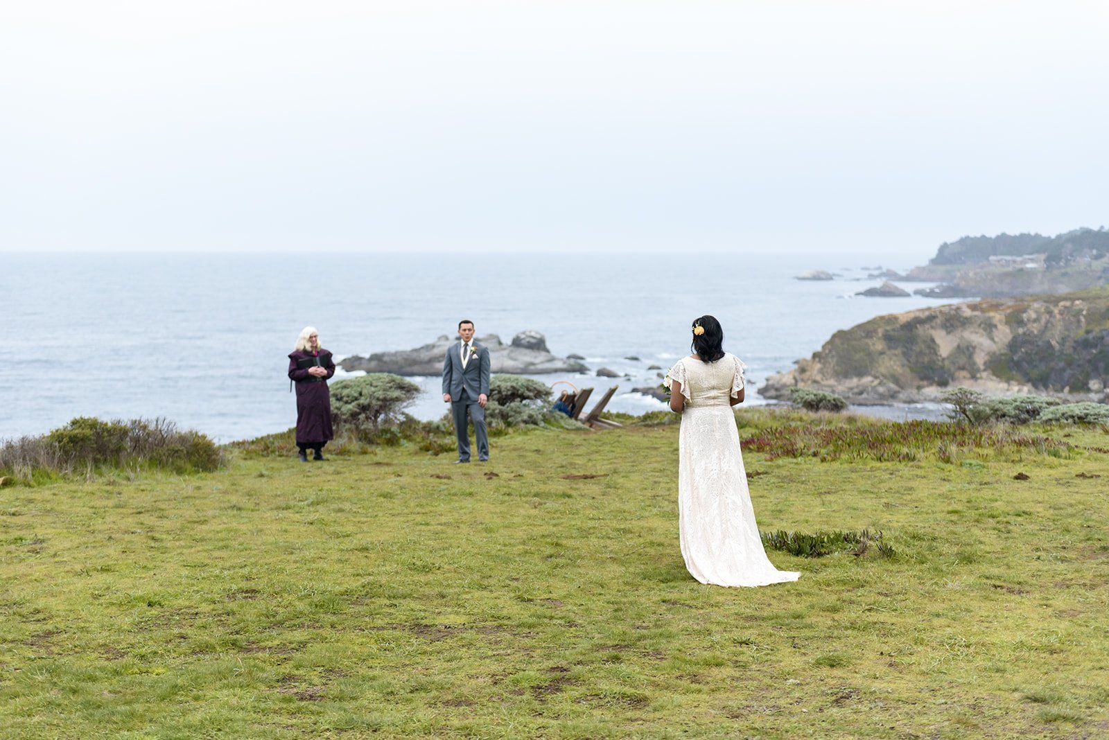 two-person elopement at timber cove (with a city hall stop), City Hall, Then Vows on the Cliff