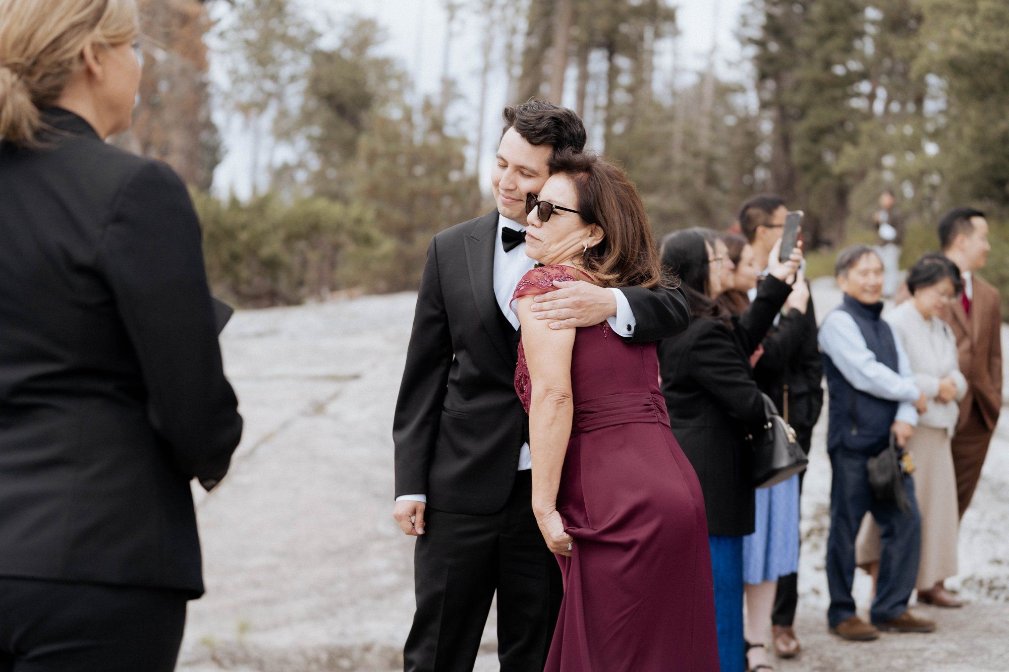 micro wedding in sequoia national park, A Sequoia Forest Ceremony on a Granite Overlook