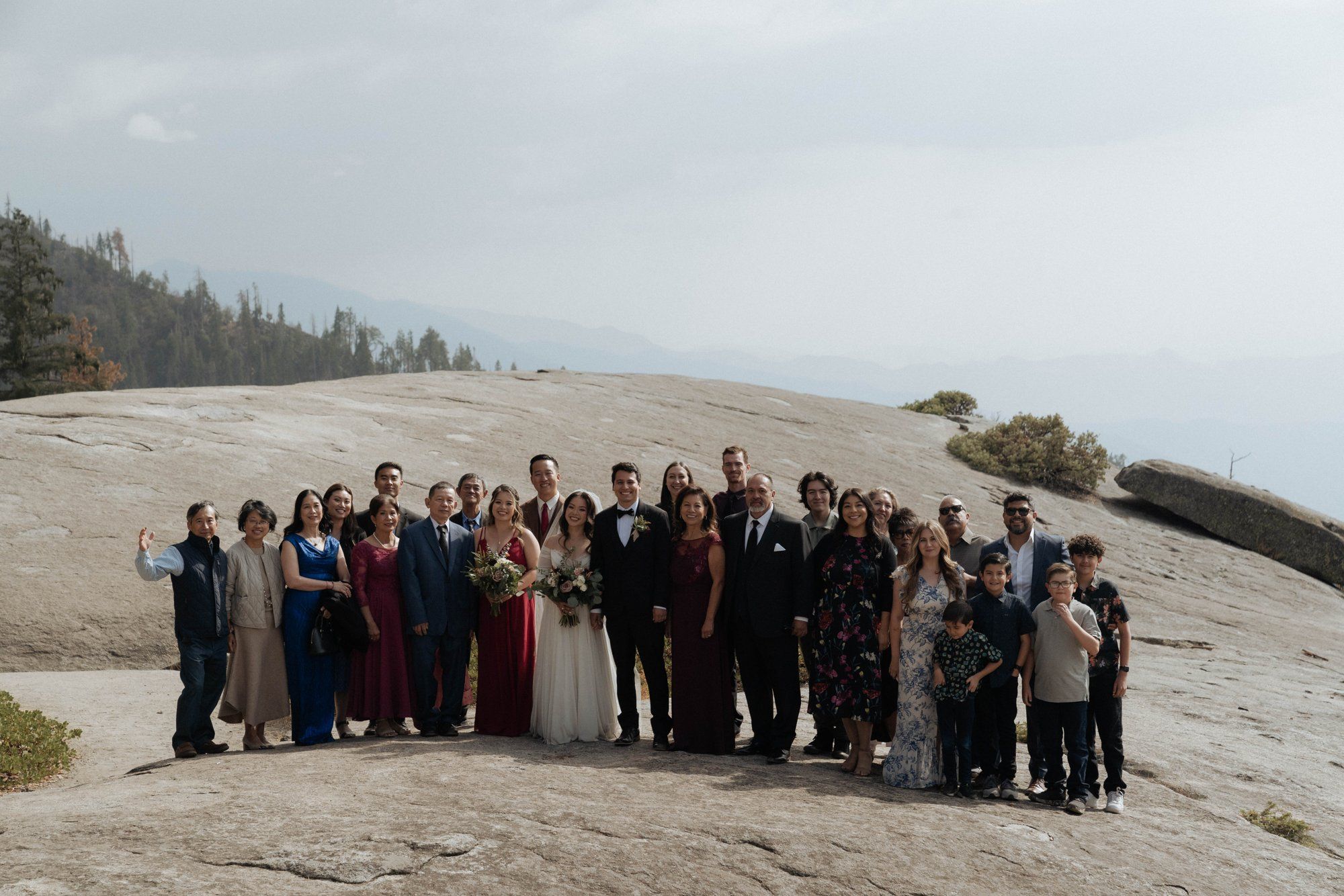 micro wedding in sequoia national park, Family Among the Giant Trees