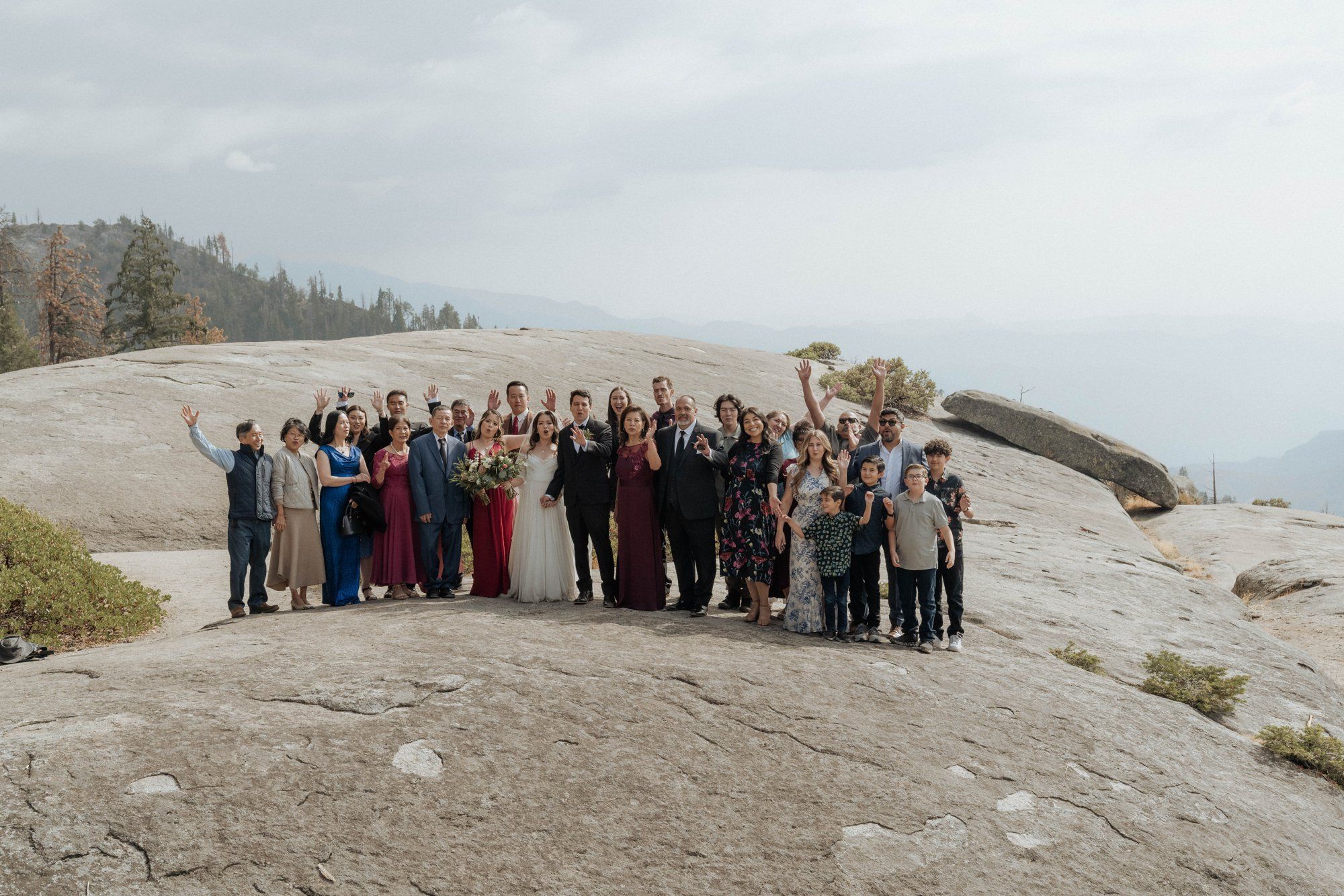 micro wedding in sequoia national park, Family Among the Giant Trees