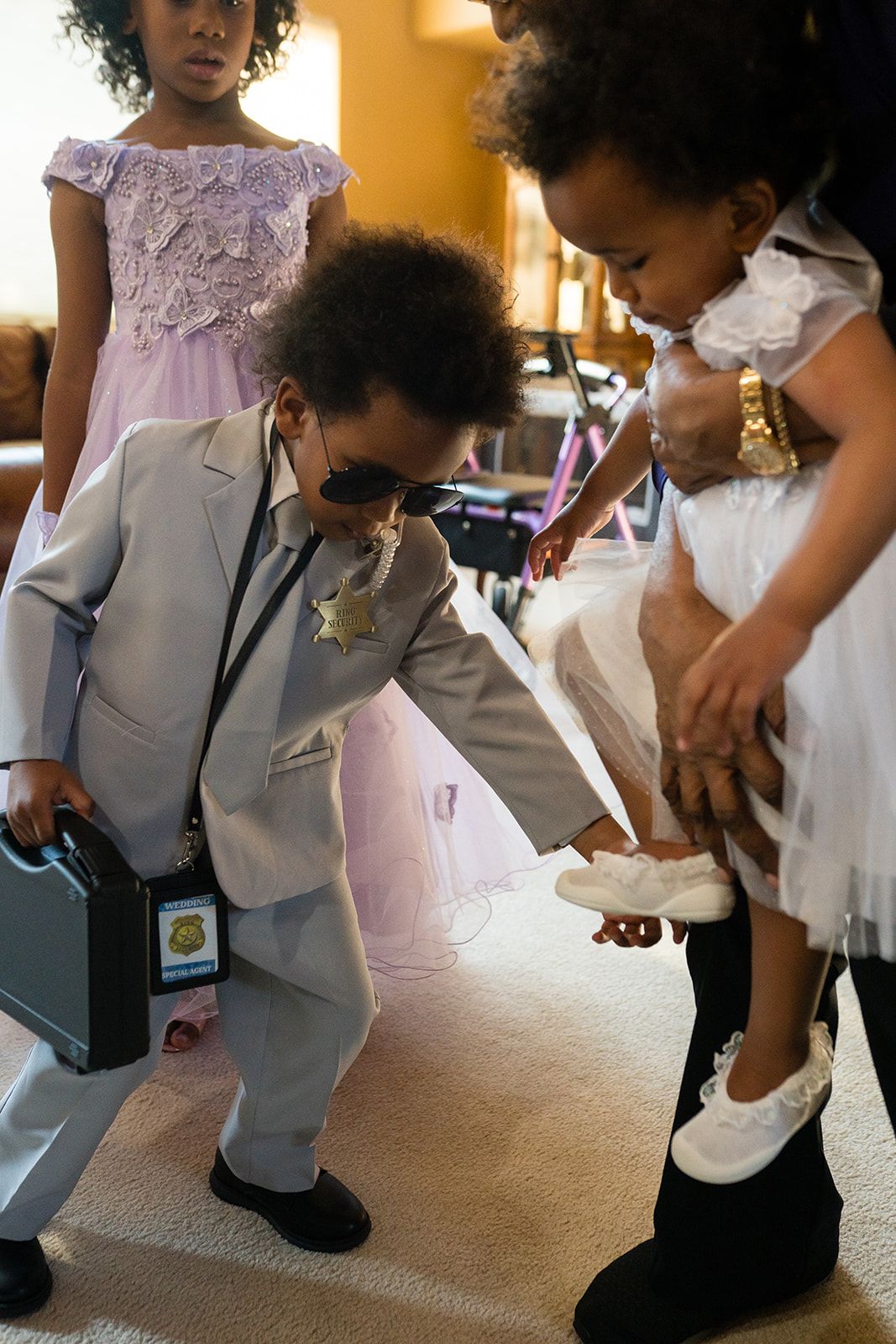 private-home elopement in antioch (arrived by limo), Getting Ready at Home